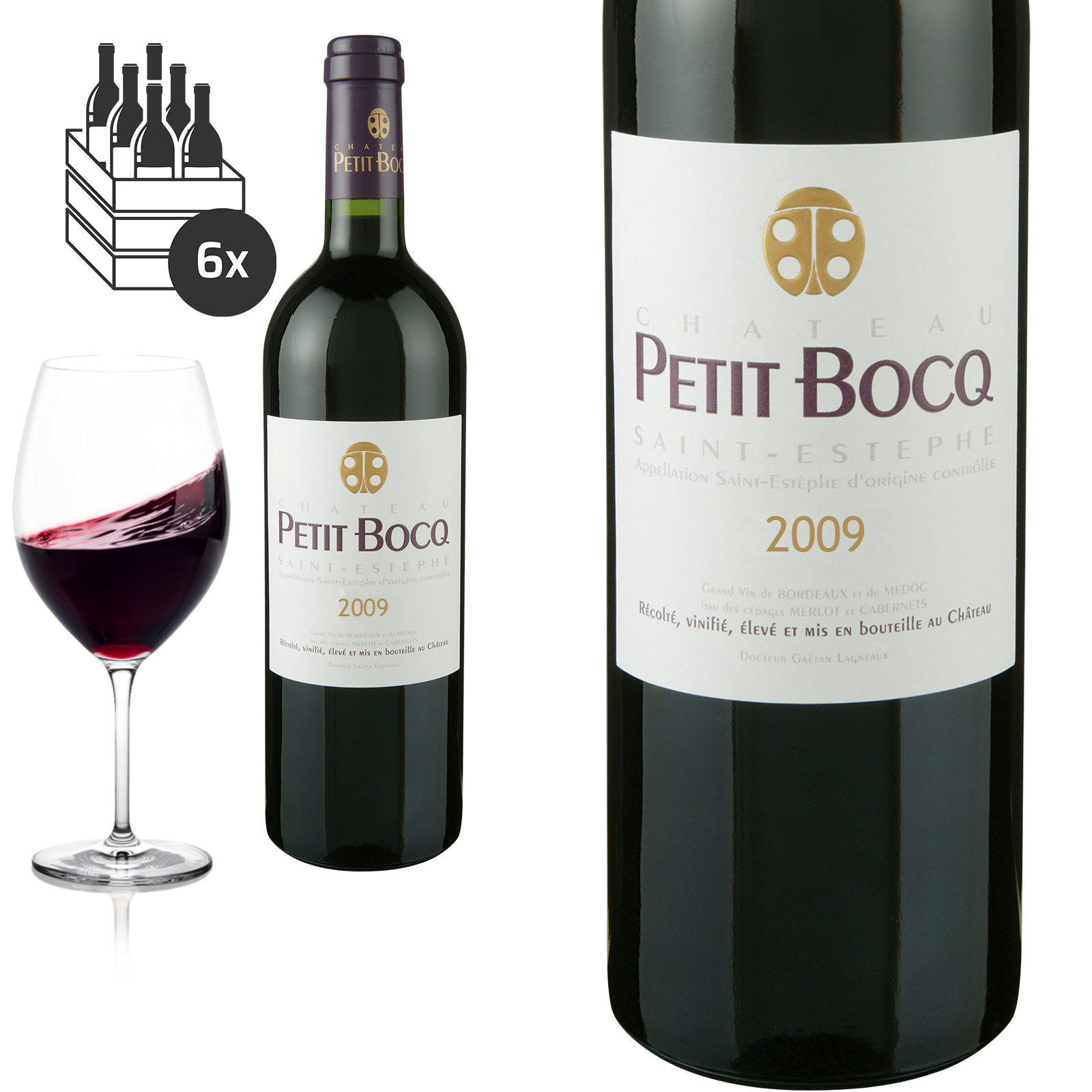 2009 Saint-Estèphe Cru Bourgeois Supérieur von Château Petit Bocq - Rotwein