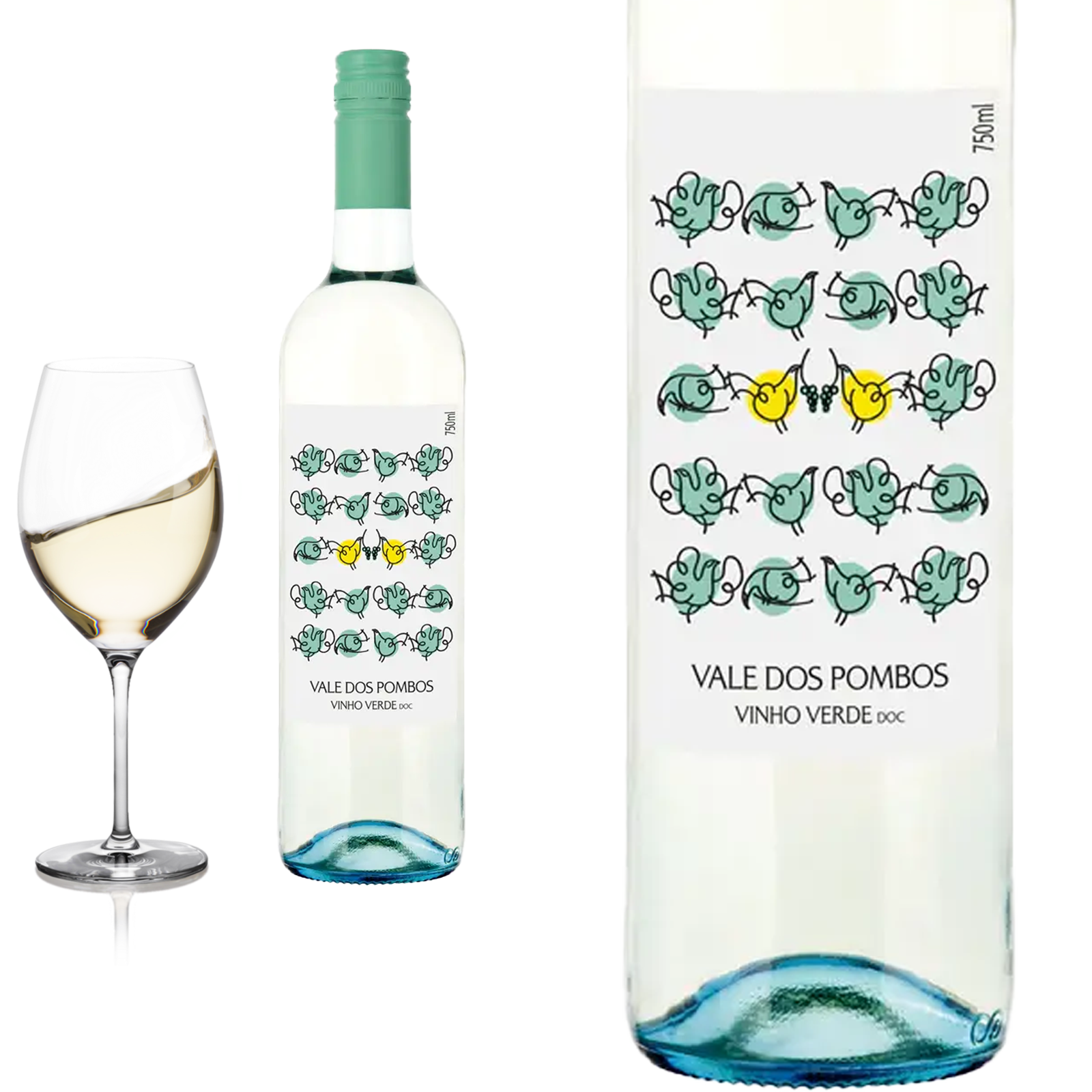 2022 Vinho Verde Branco Vale dos Pombos von Quinta da Lixa - Weisswein
