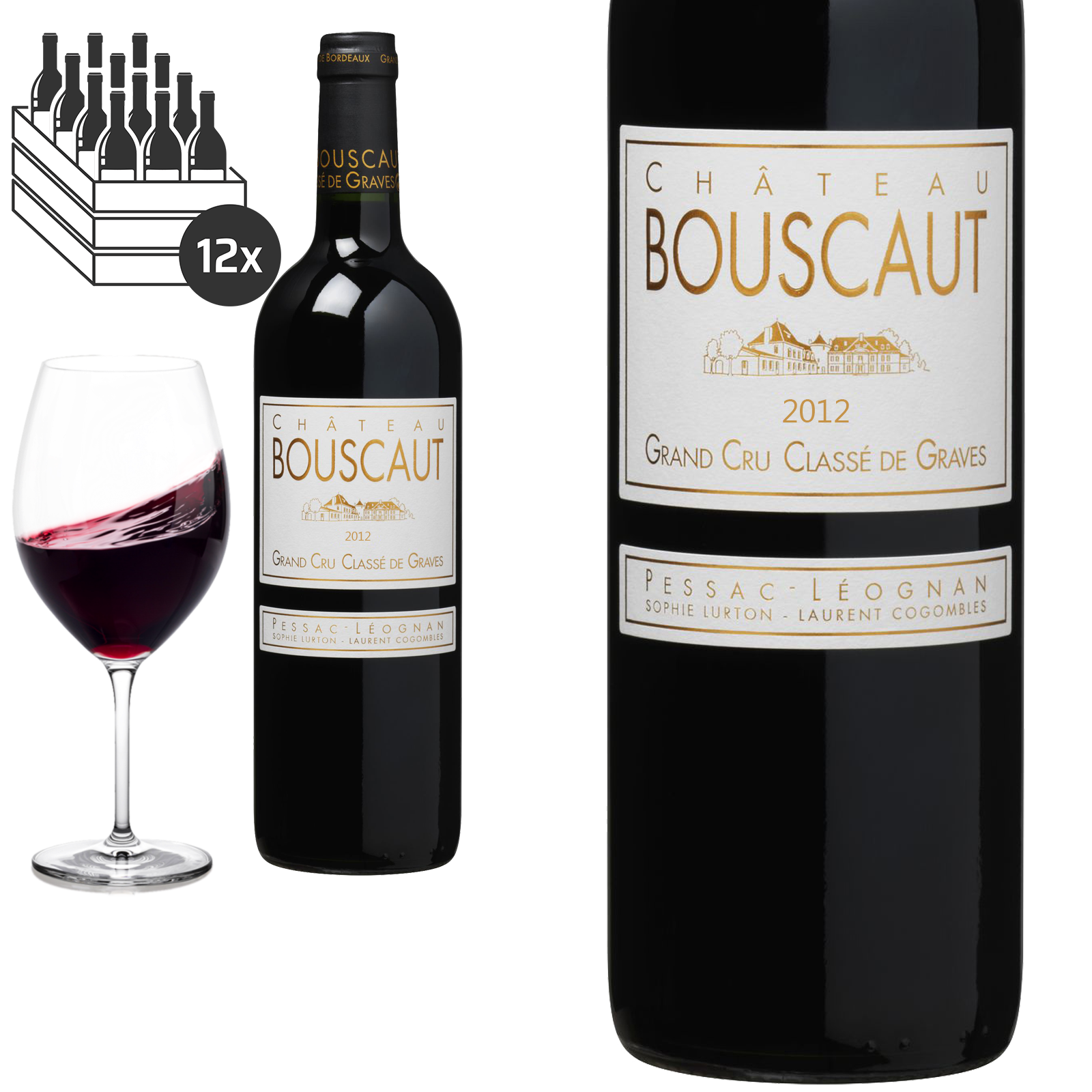 2012 Château Bouscaut Pessac-Léognan Grand Cru Classé de Graves - Rotwein