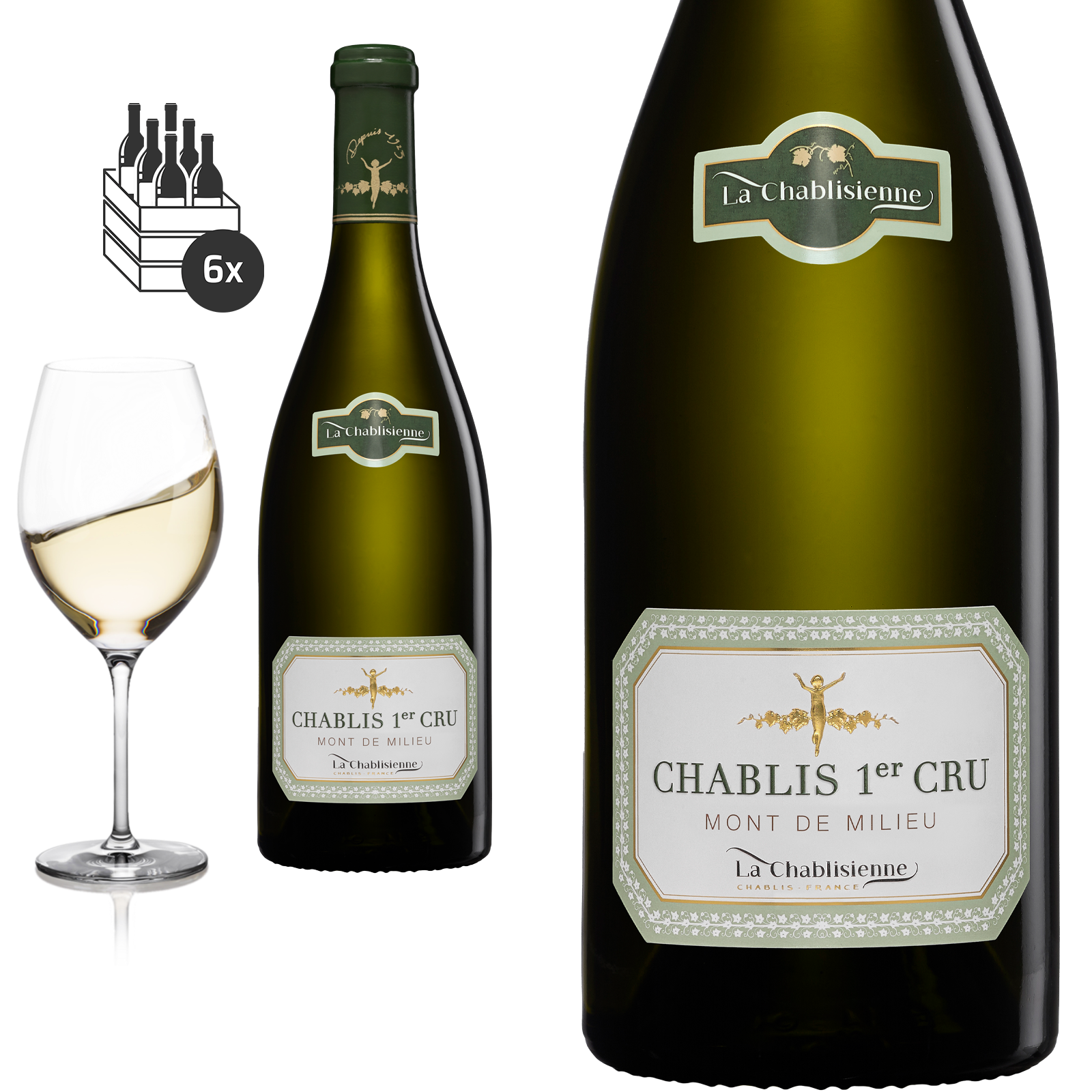 2022 Chablis 1er MONT DE MILIEU von La Chablisienne  - Weißwein