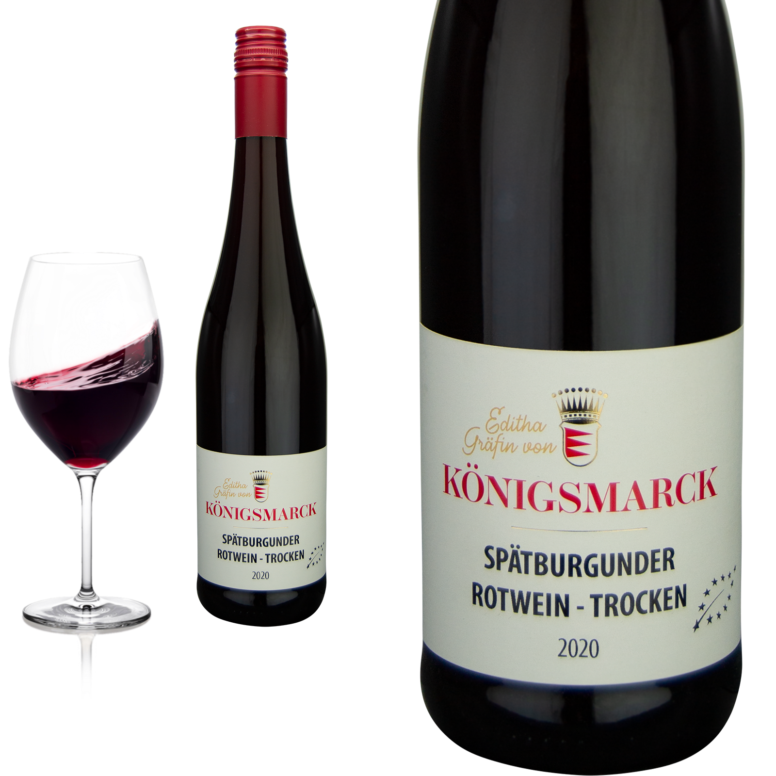 2021 Bio Spätburgunder trocken Rheinhessen von Editha Gräfin von Königsmarck - Rotwein