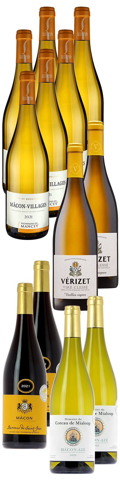 12 Fl. Sparpaket Maconais - Blanc & Rouge