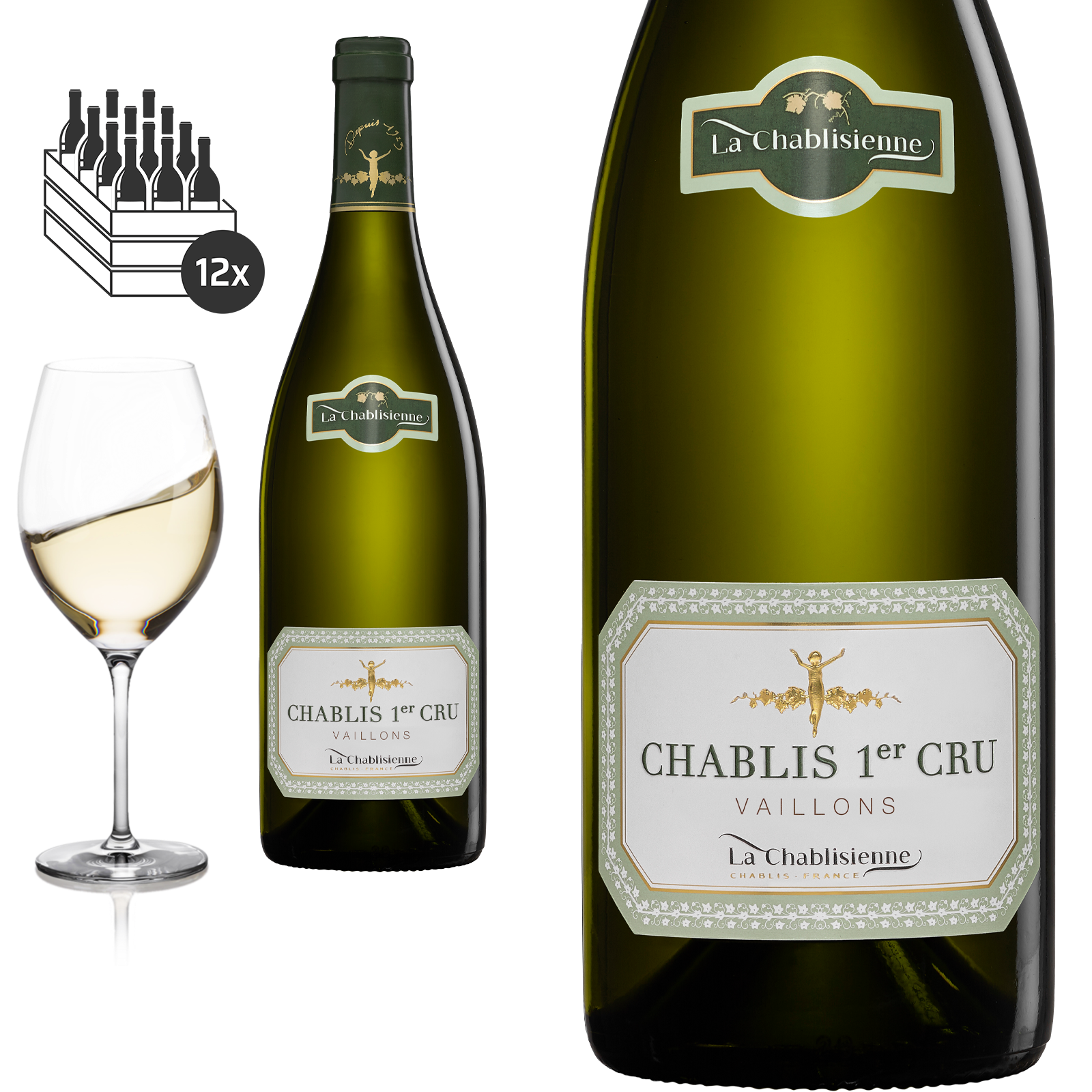 2022 Chablis 1er Cru VAILLONS von La Chablisienne  - Weißwein