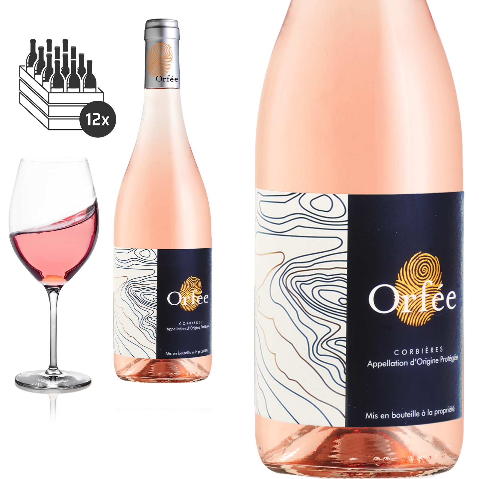 2021 Corbières rose Cuvée Orfée Celliers d'Orfée - Ornaisons - Roséwein