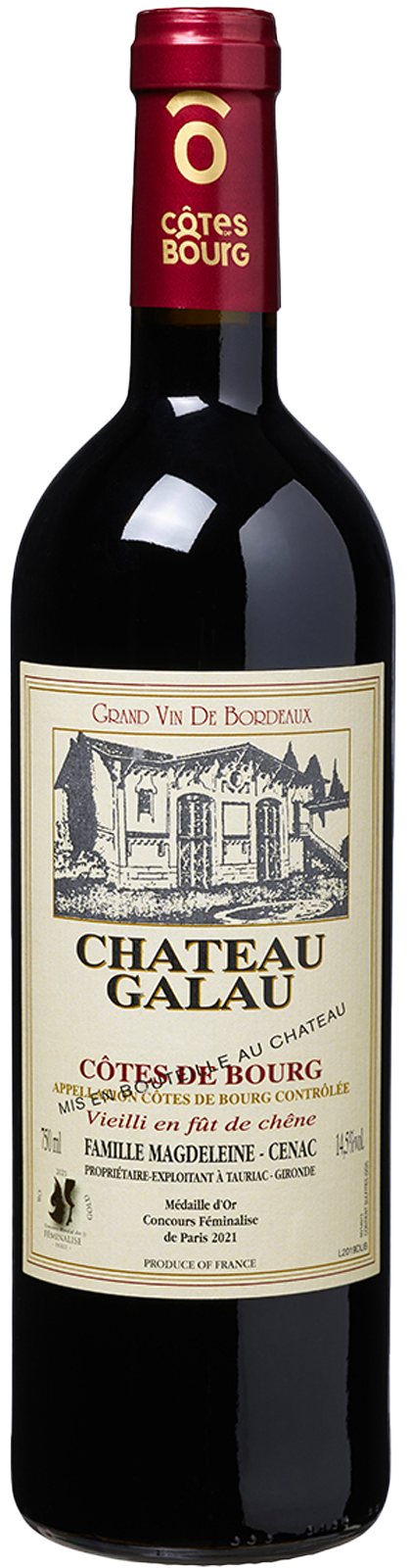 2017 Côtes de Bourg von Château Galau - Rotwein