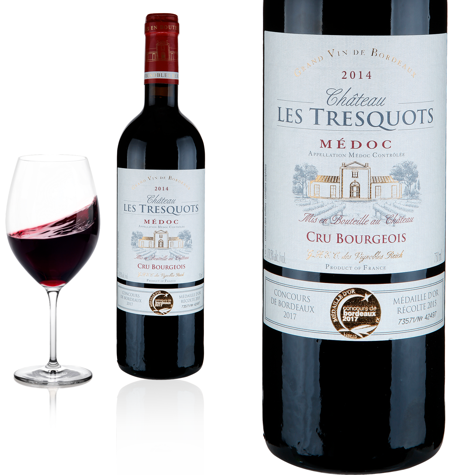 2014 Médoc Cru Bourgeois von Château Les Tresquots - Rotwein