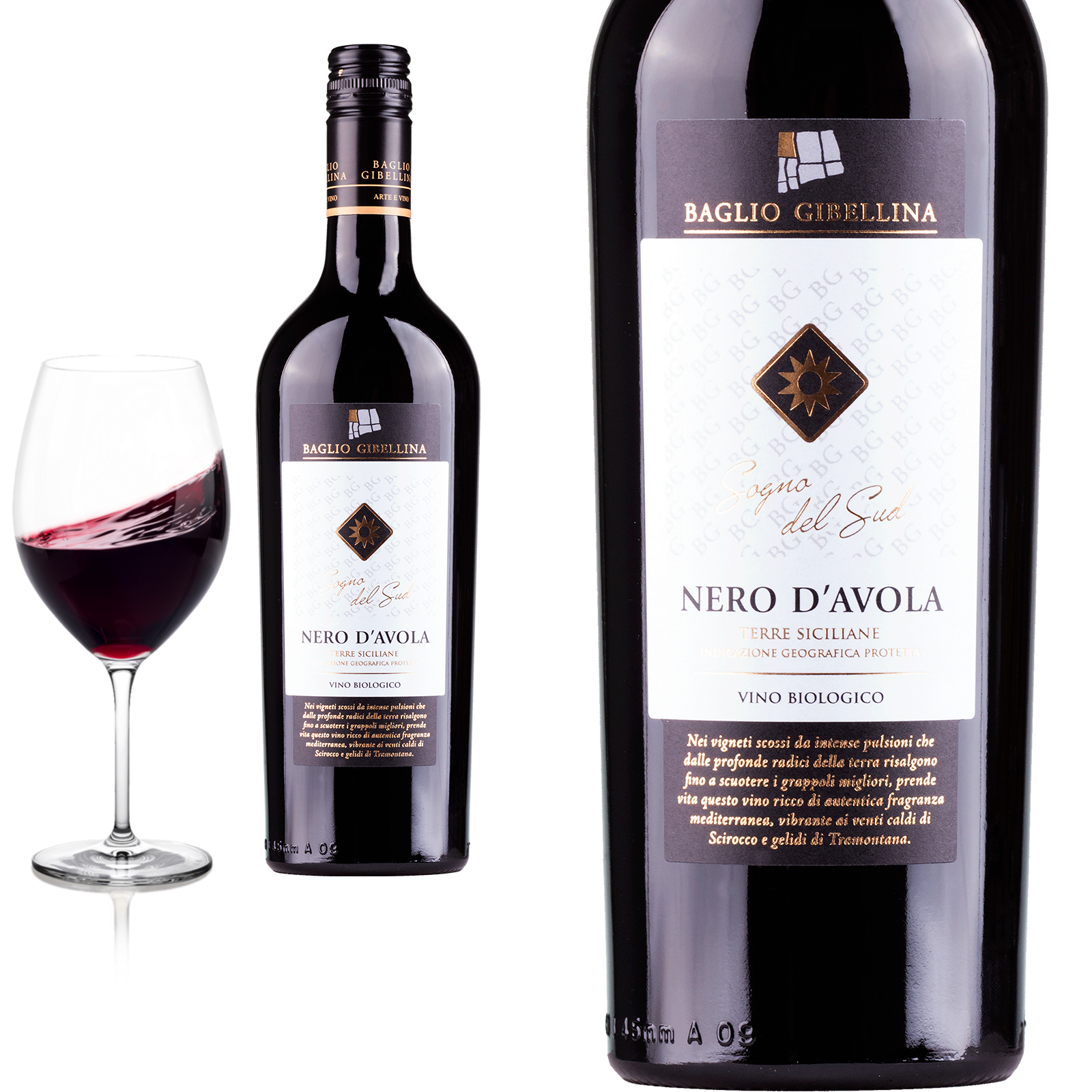 2024 Bio Nero D'Avola von Baglio Gibellina - Rotwein