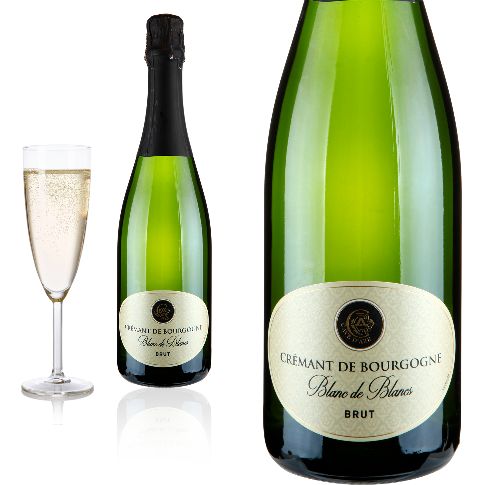 Crémant de Bourgogne, Blanc de Blanc BRUT von Cave D'Azé