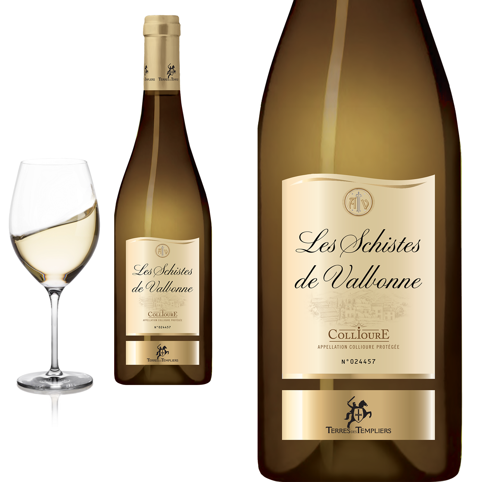 2023 Collioure blanc Les Schistes de Valbonne von Terres des Templiers Weißwein