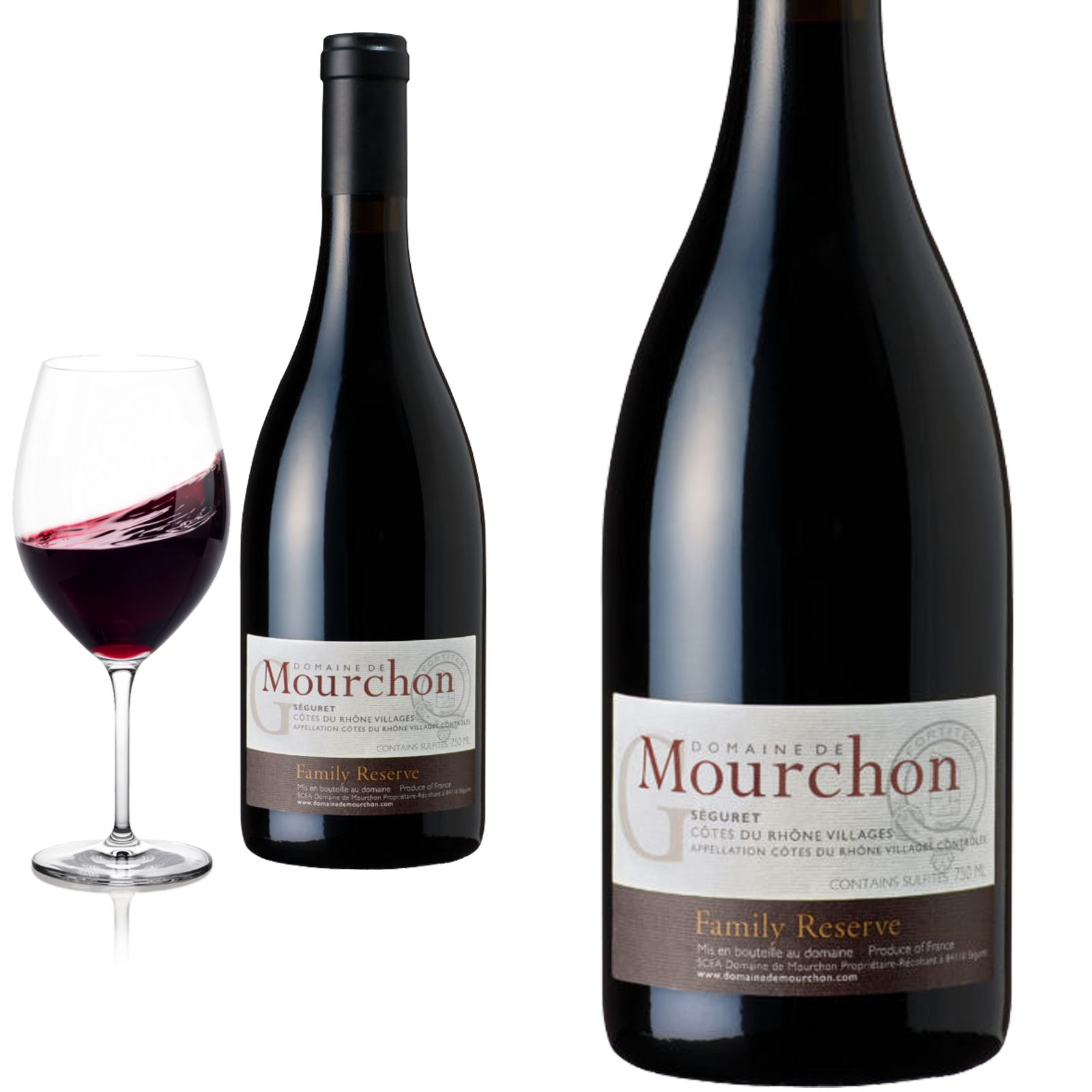 2015 Seguret Côtes du Rhône Villages FAMILY RÉSERVE Grenache von Domaine de Mourchon  - Rotwein