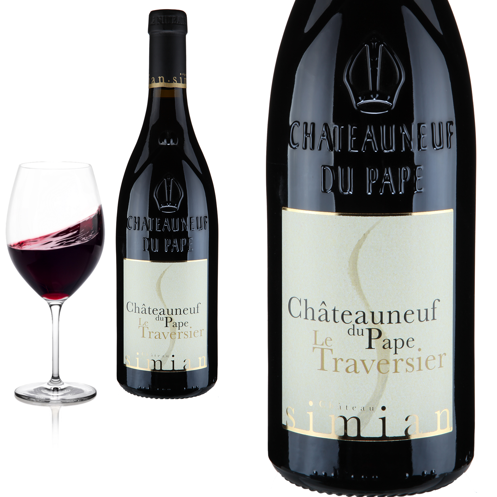 2021 Bio Châteauneuf du Pape Le Traversier von Château Simian - Rotwein