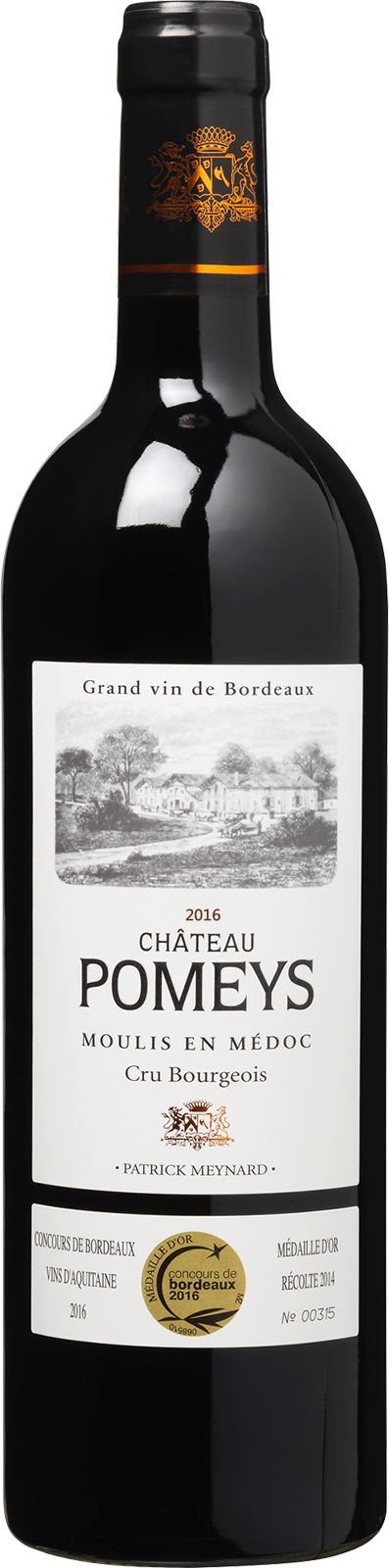 2018 Moulis Château Pomeys Cru Bourgeois Rotwein