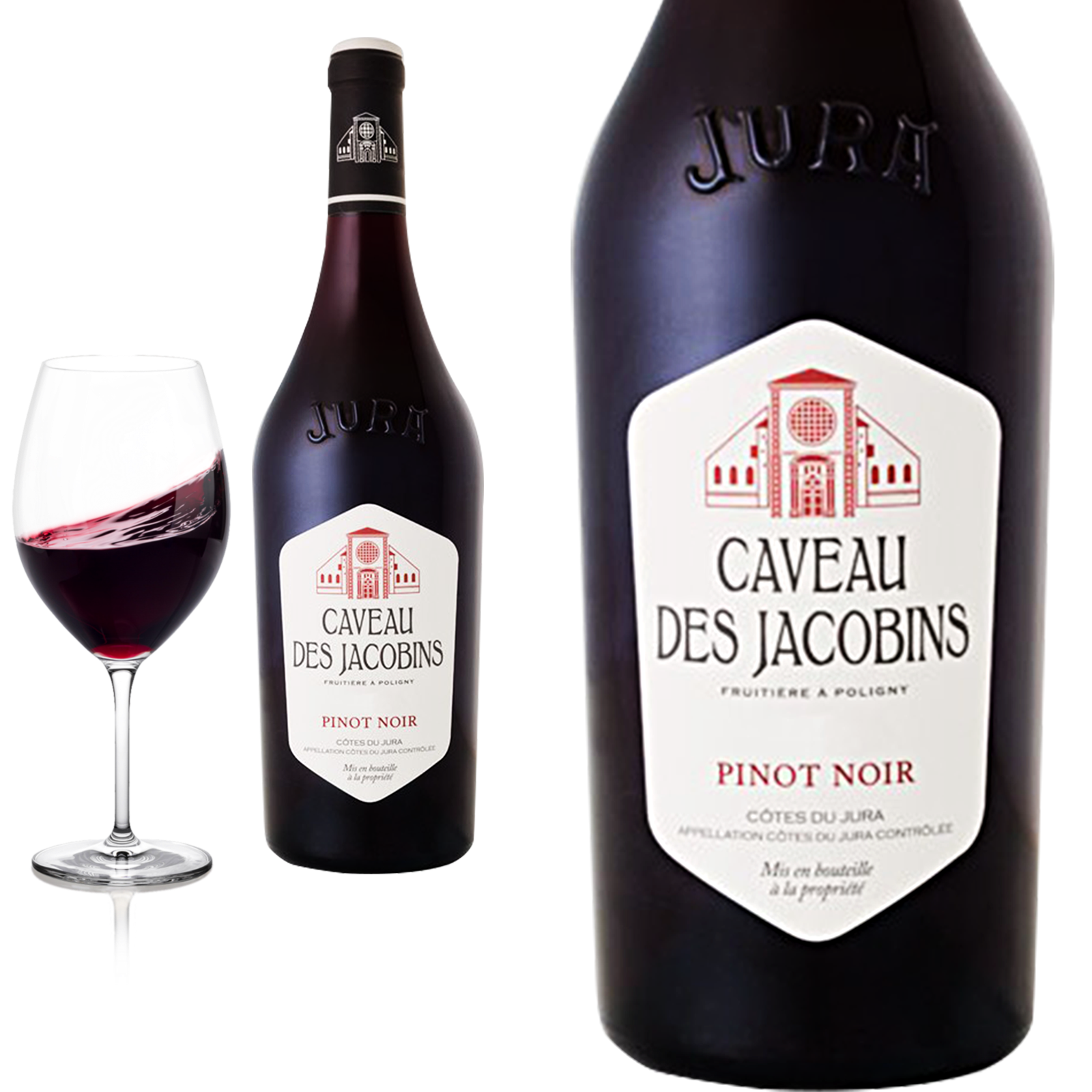 2018 Pinot Noir Cotes de Jura Caveau des Jacobins  - Rotwein