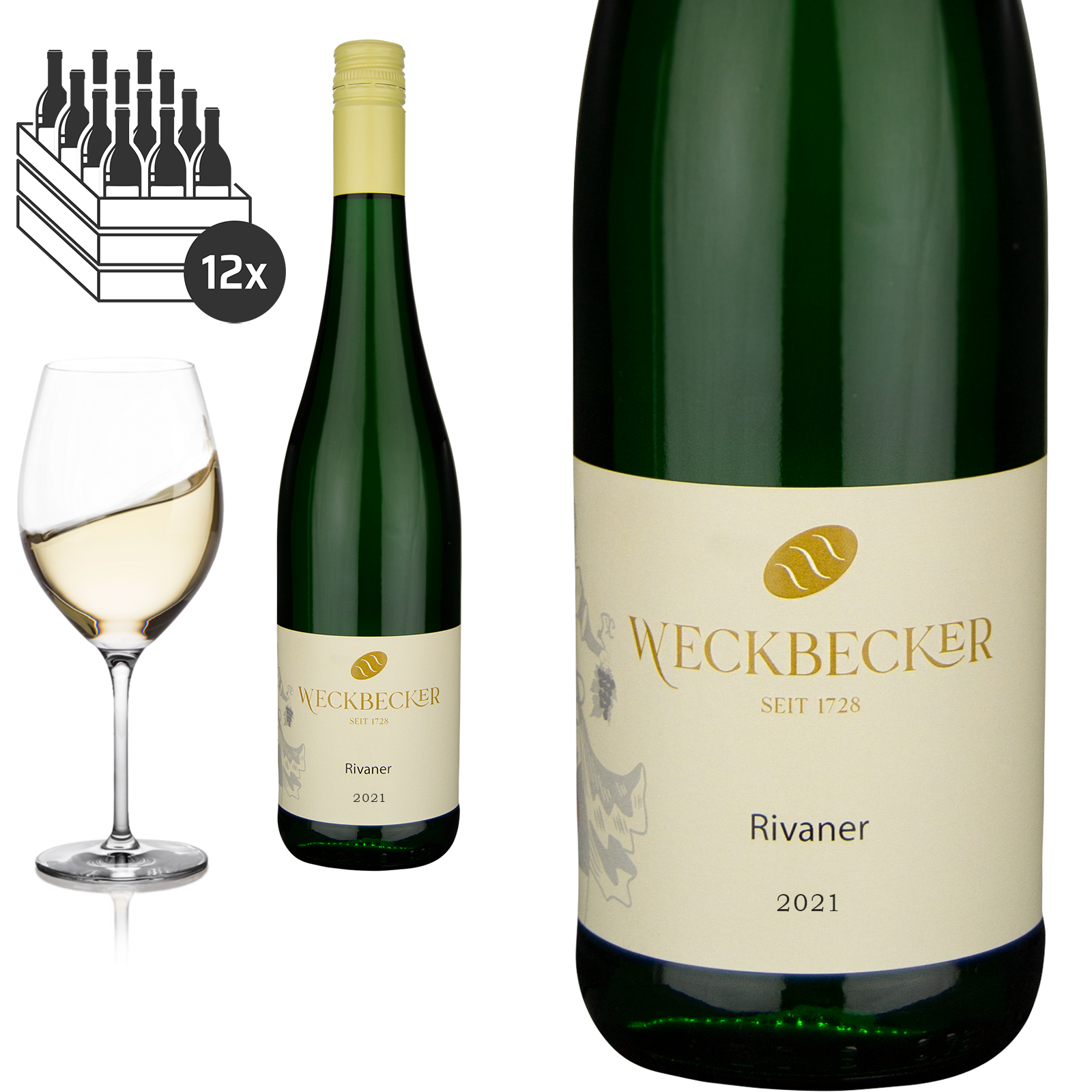 2021 Rivaner Mosel trocken von Weingut Weckbecker - Weißwein