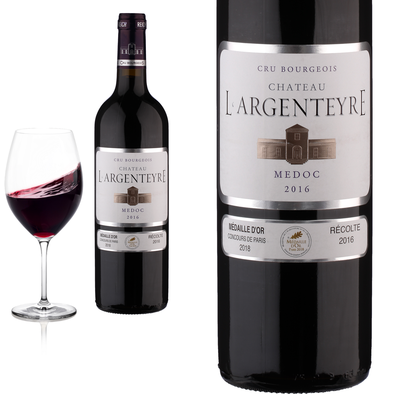 2016 Médoc Cru Bourgeois von Château L'Argenteyre - Rotwein