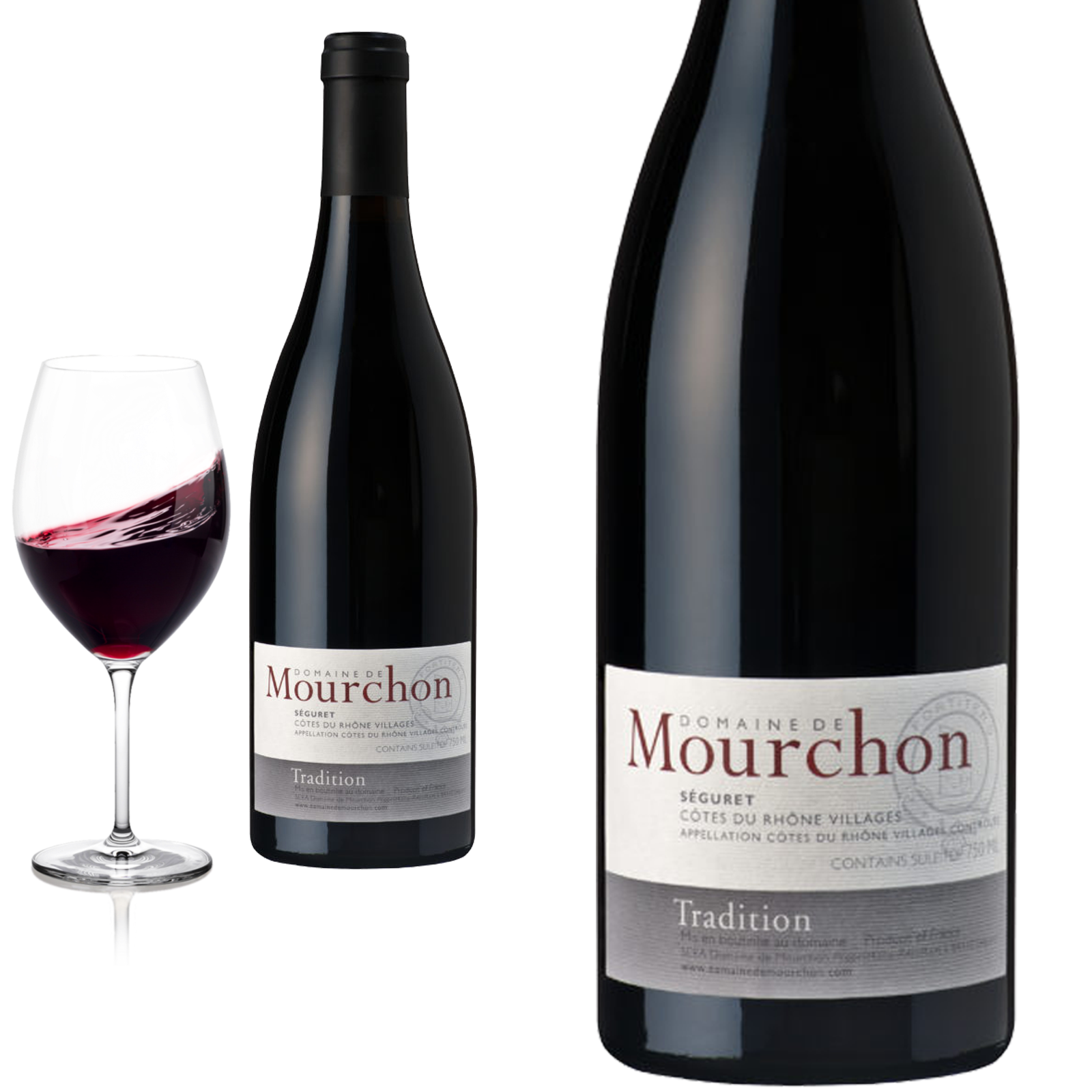 2015 Seguret Côtes du Rhône Villages TRADITION von Domaine de Mourchon  - Rotwein