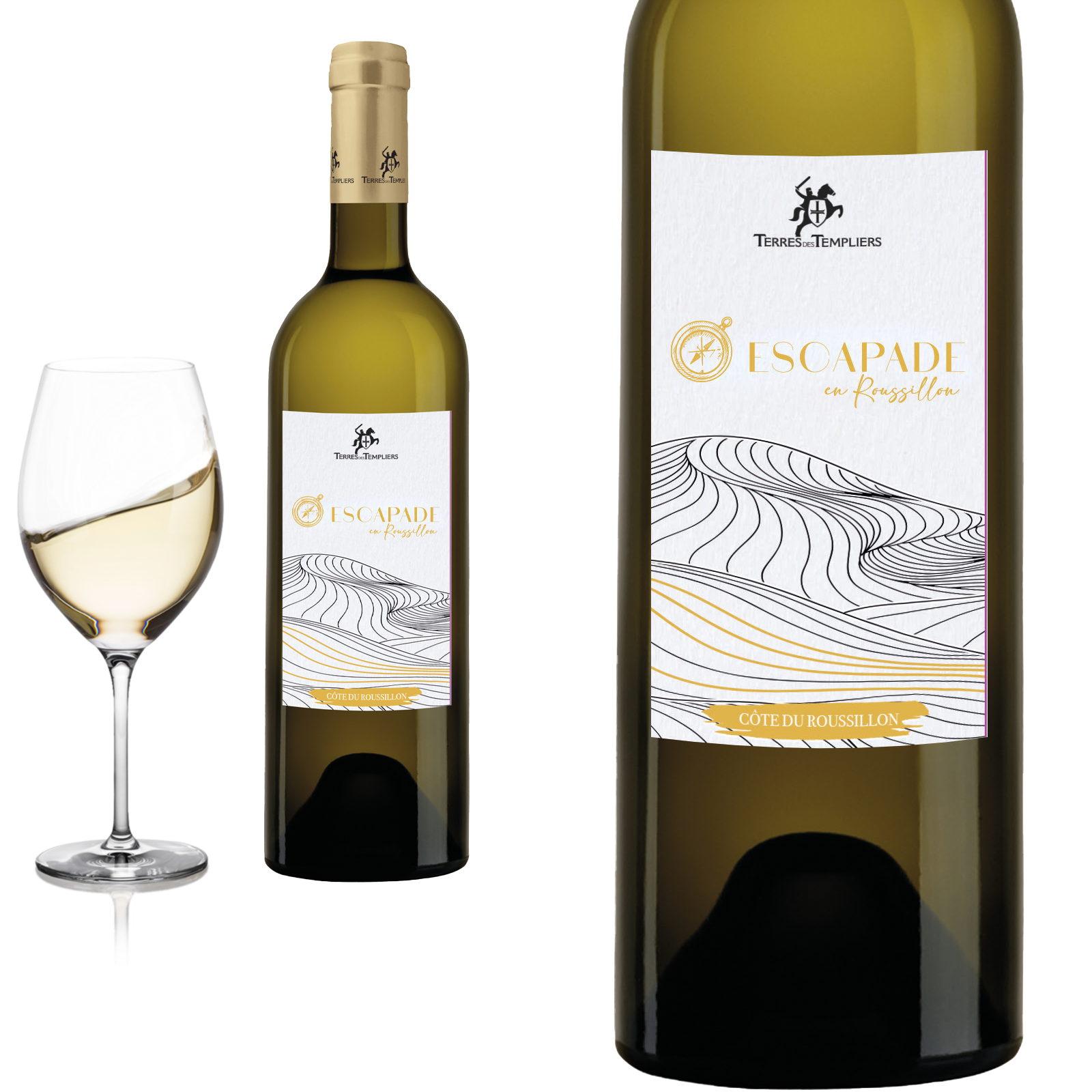 2023 ESCAPADE -  Côtes du Roussillon blanc - Terres des Templiers - Weisswein