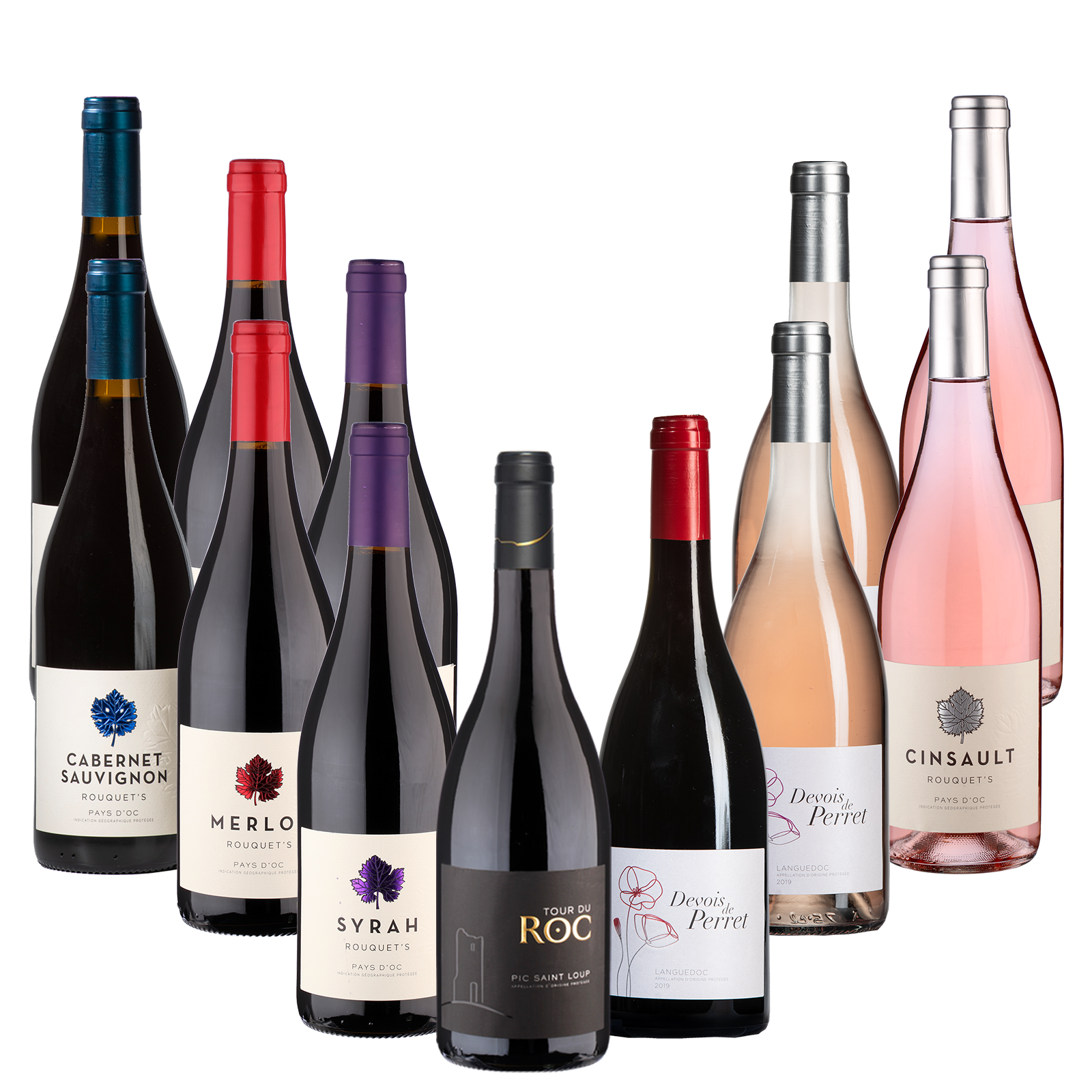 12 Flaschen Probierpaket Rouquets von Cellier du Pic