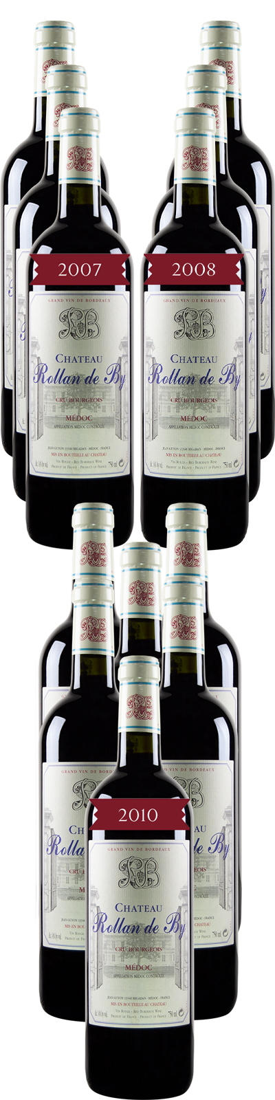 12 Flaschen Jahrgangspaket Rollan de By - Rotwein