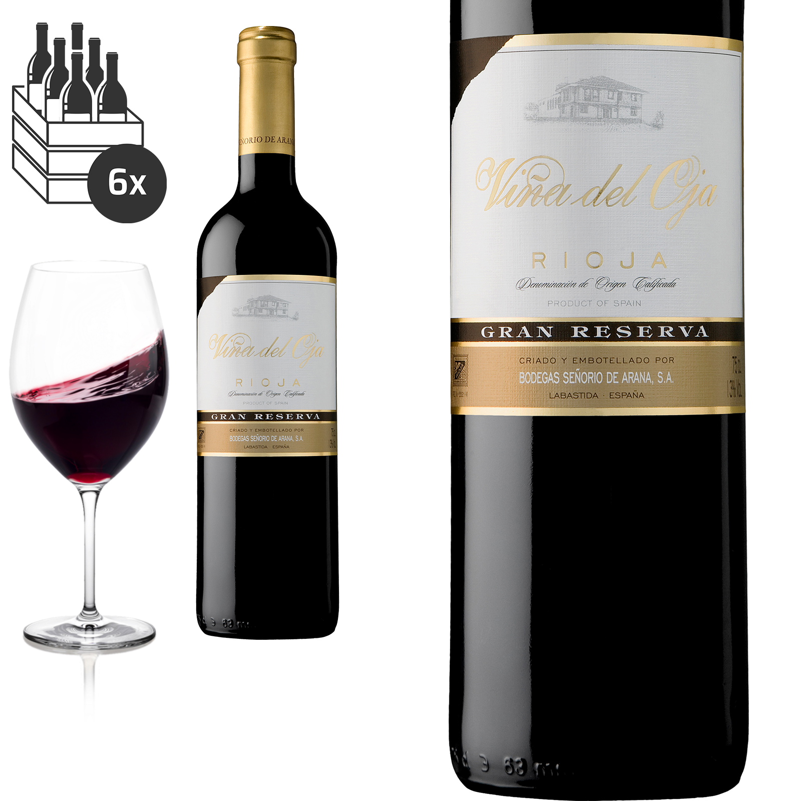 2016 Rioja GRAN RESERVA Vina del Oja von Bodegas Senorio de Arana - Rotwein