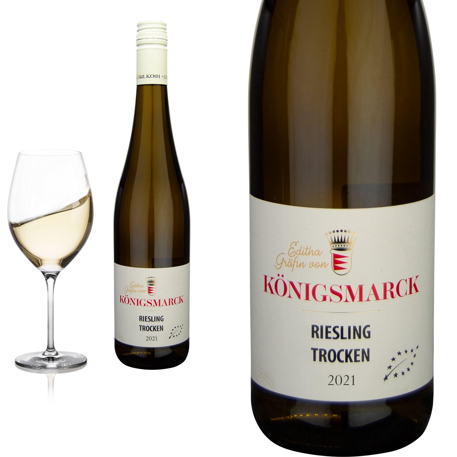 2021 Bio Riesling trocken Rheinhessen von Editha Gräfin von Königsmarck - Weißwein