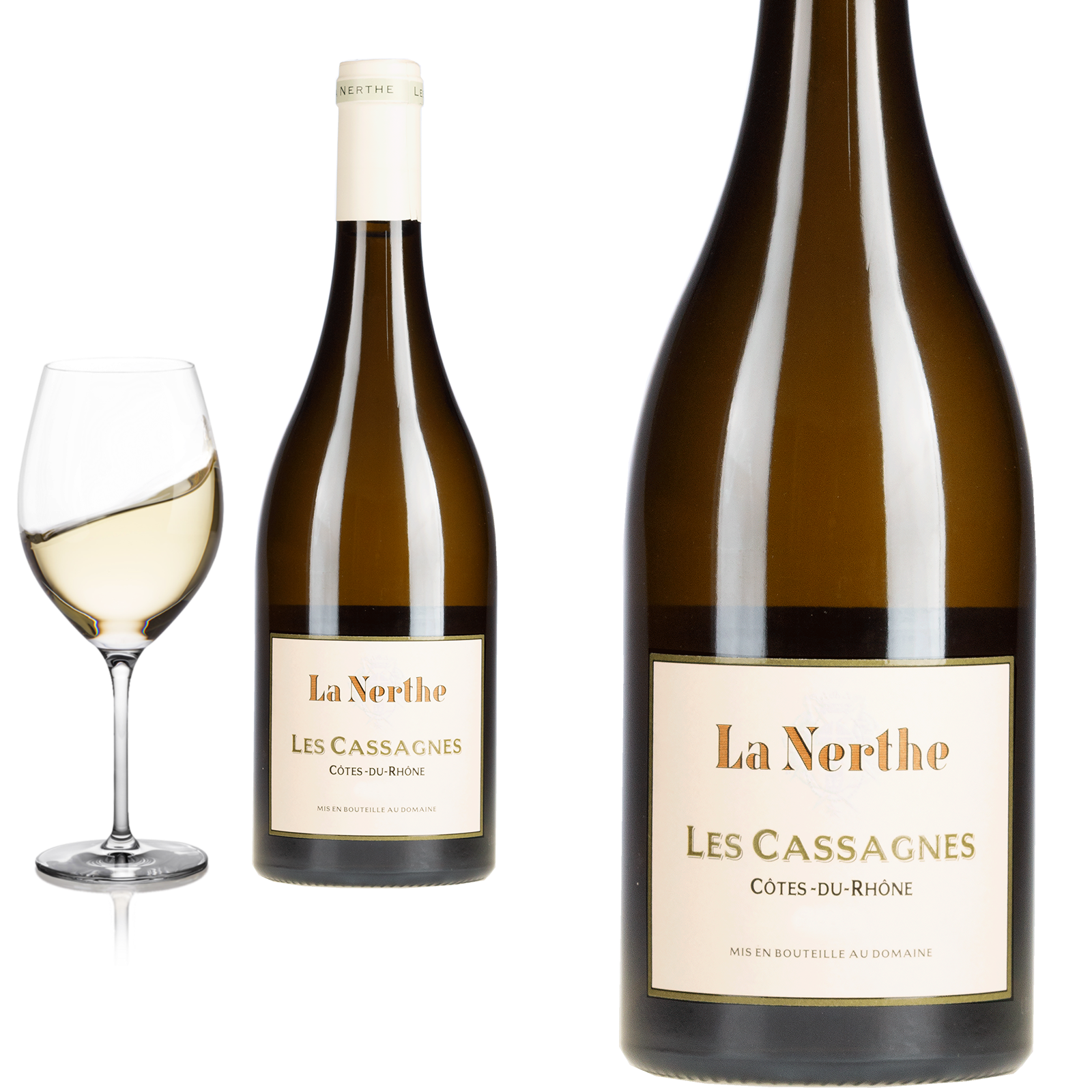 2023 Côtes du Rhône blanc les Cassagnes von la Nerthe - Weißwein