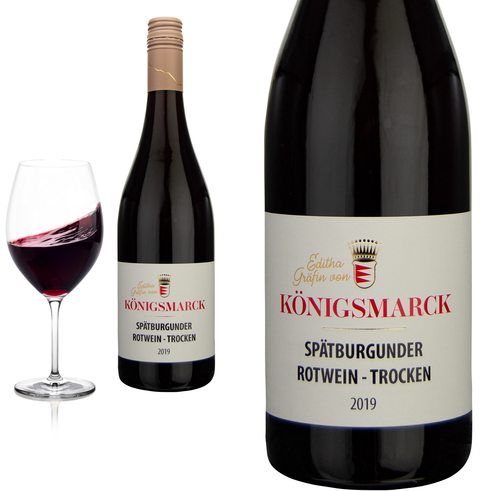 2019 Spätburgunder trocken Pfalz von Editha Gräfin von Königsmarck - Rotwein
