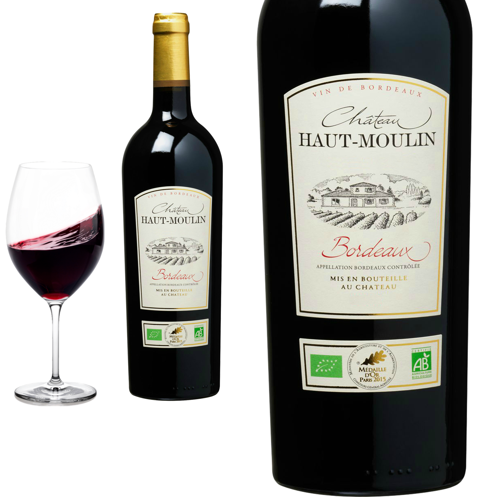 2021 Bio BLAYE Côtes de Bordeaux von Chateau Haut Moulin - Rotwein