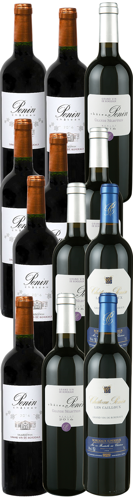 12 Flaschen Bordeaux-Superieur Entdecker Paket von Château Penin - Rotwein