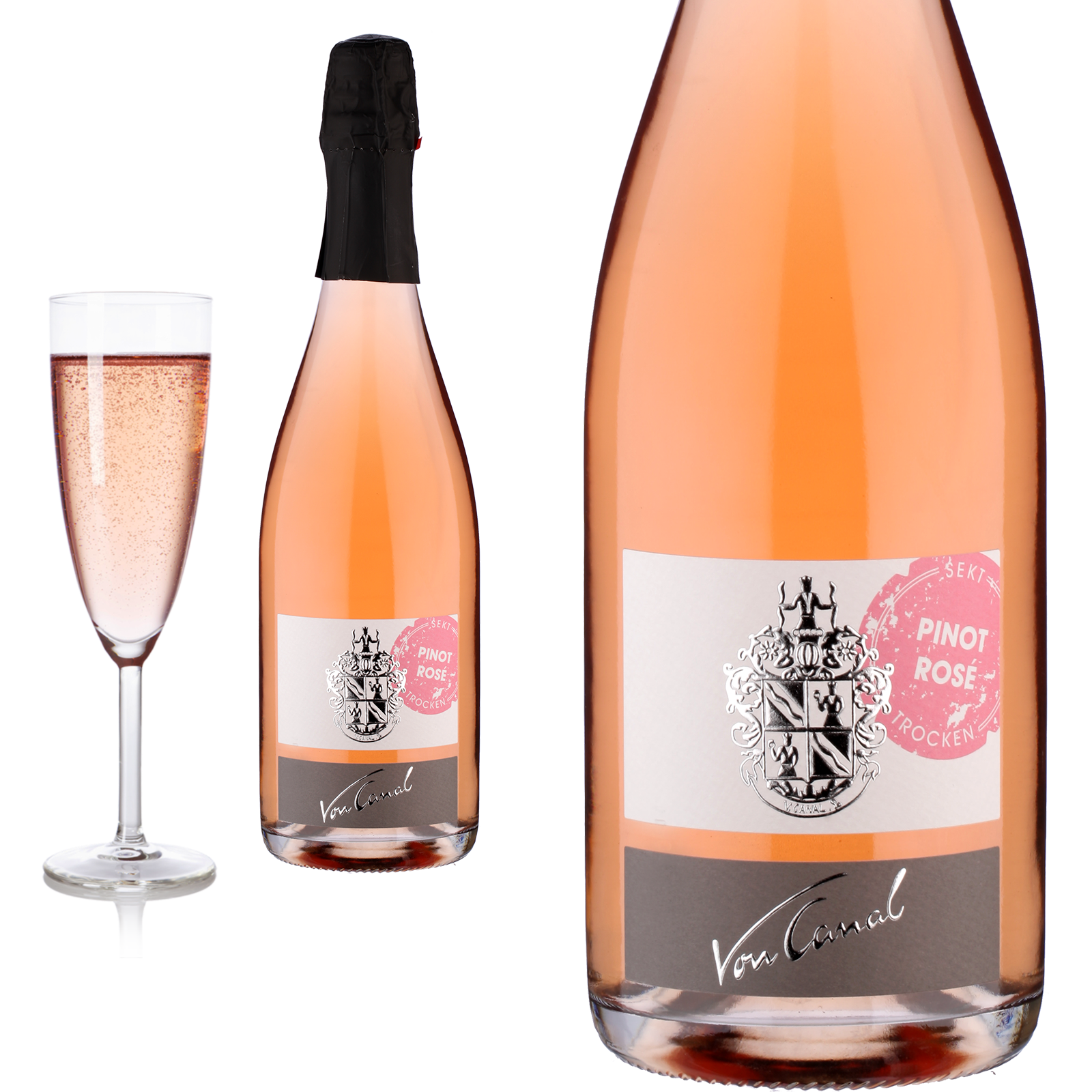 Spätburgunder Winzer Sekt Pinot-Rosé trocken von Sektkellerei von Canal