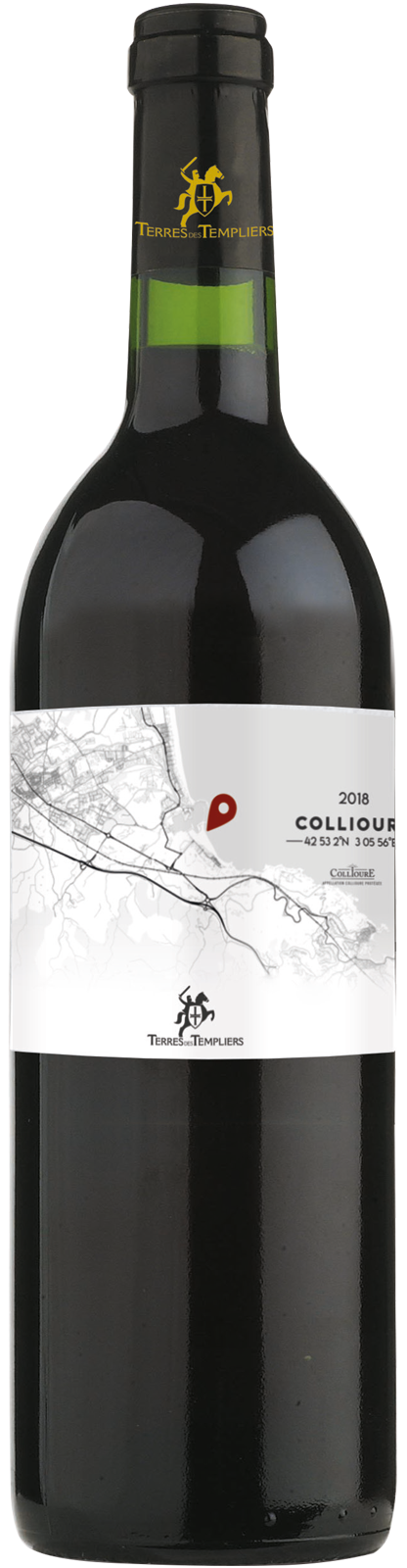 2018 Collioure Maps Terres des Templiers Rotwein
