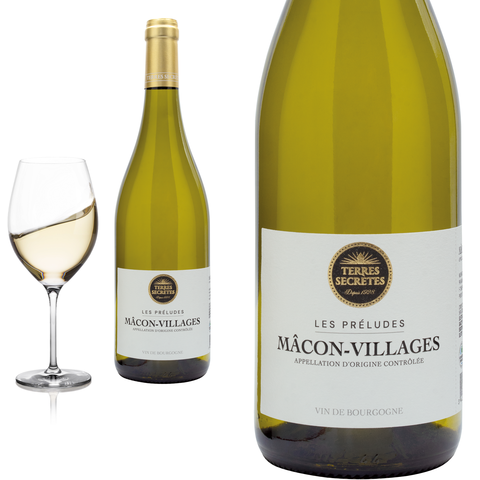 2022 Mâcon-Villages LES PRELUDES Chardonnay  von Vignerons Terres Secretes - Weißwein