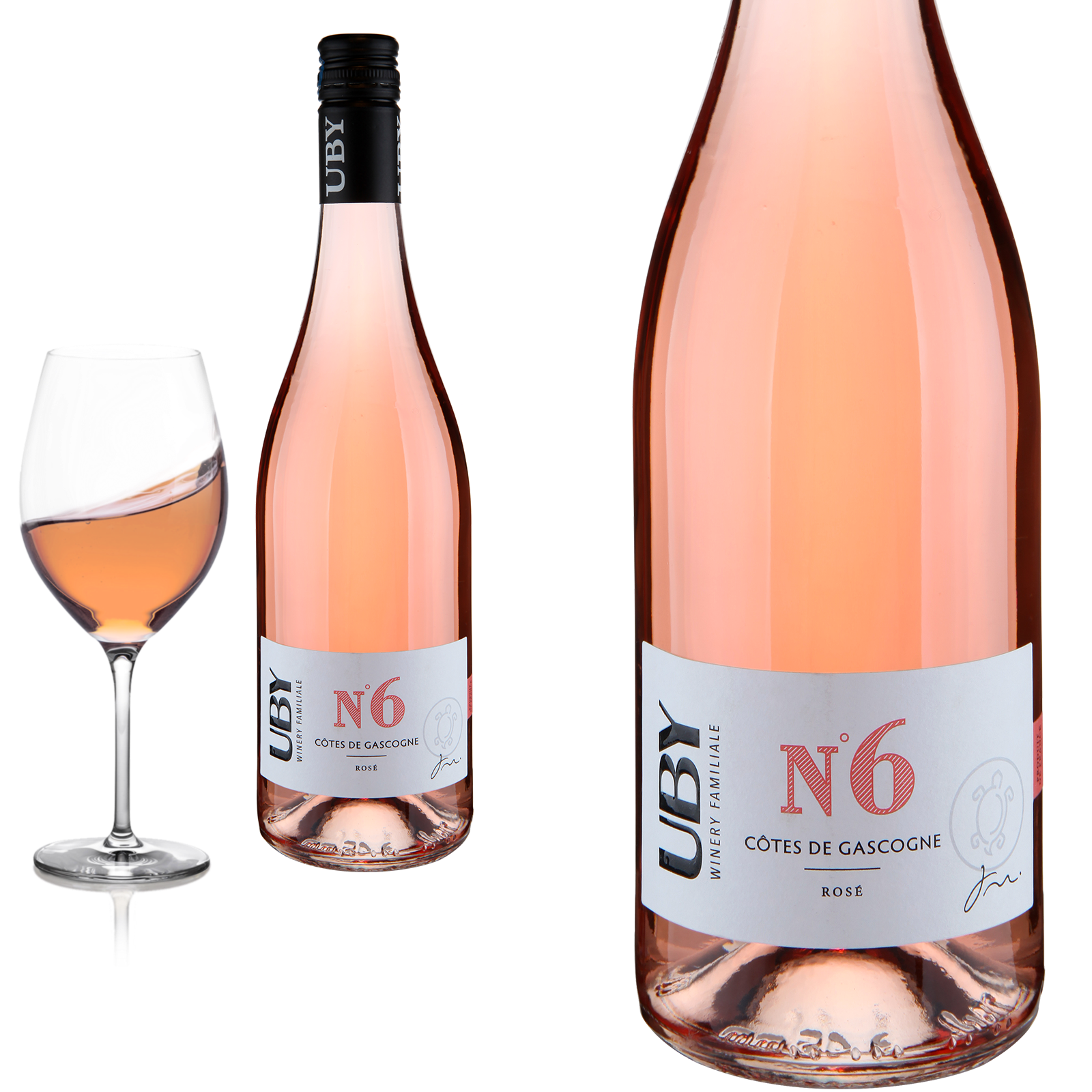 2022 Uby N°6 Rosé Côtes de Gascogne von Domaine d'Uby - Roséwein