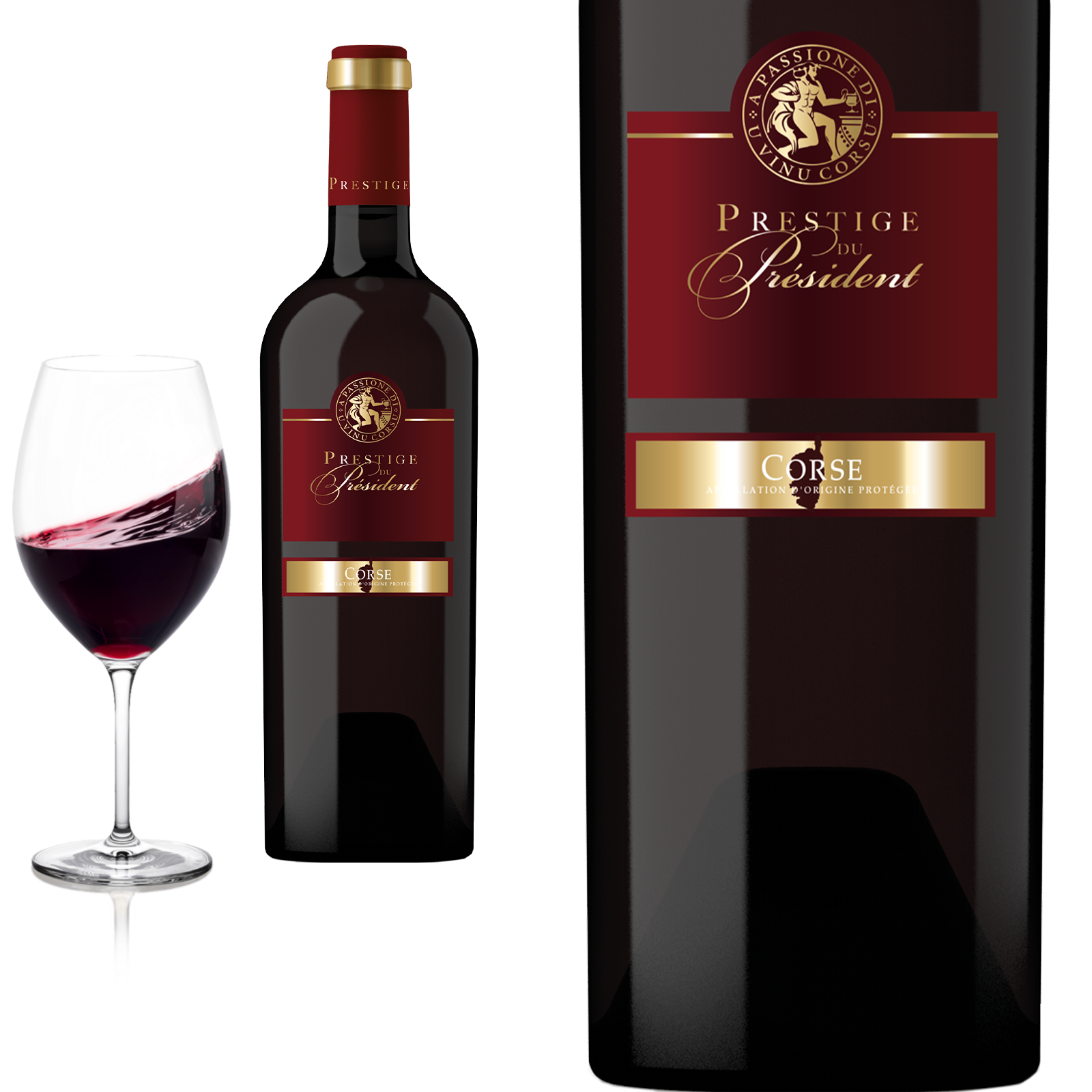 2020 Corse rouge Prestige du Président  - Rotwein