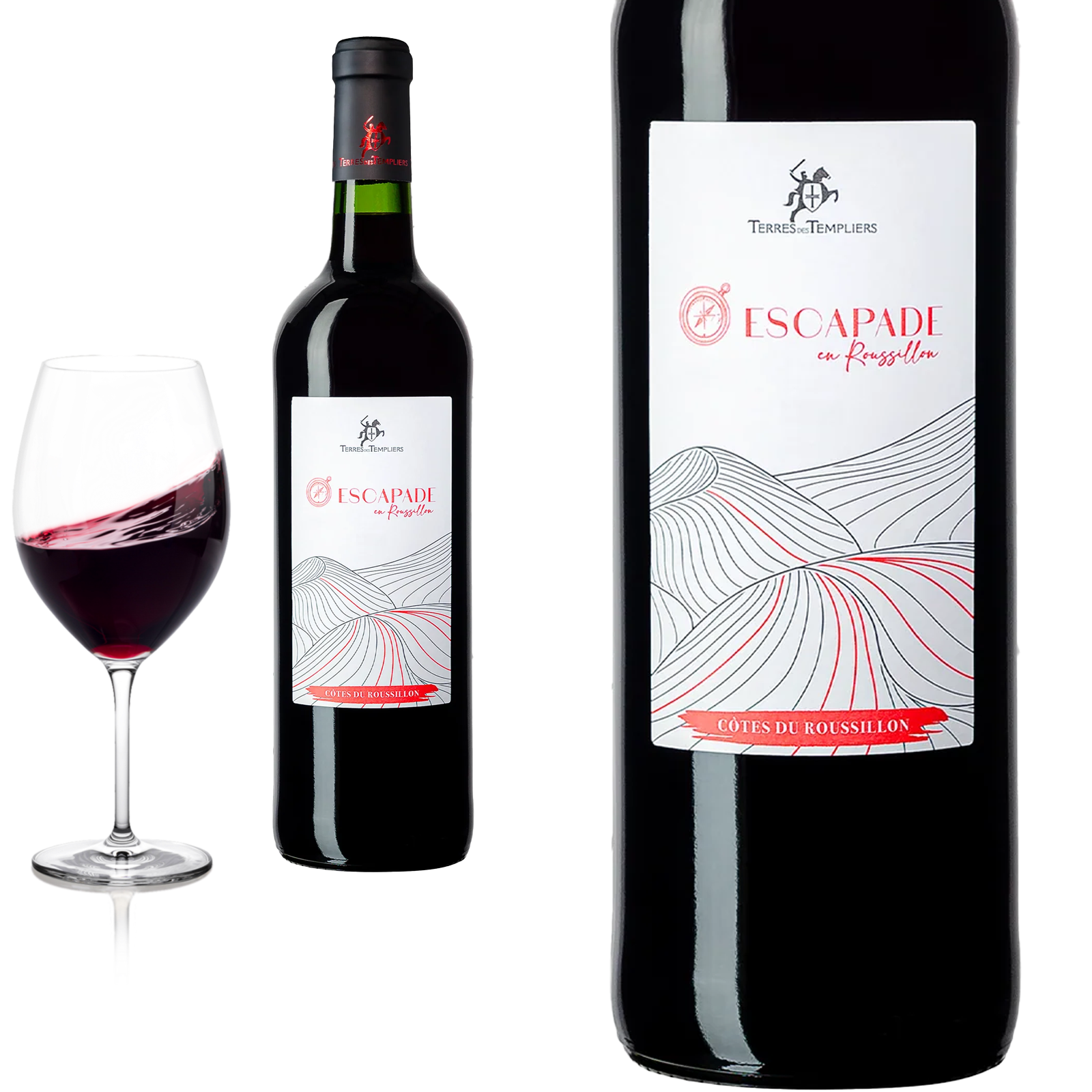 2023 ESCAPADE -  Côtes du Roussillon rouge  - Terres des Templiers - Rotwein