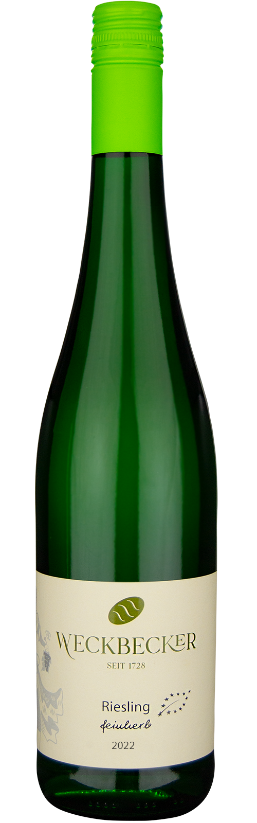 2023 Bio Riesling feinherb Hatzenporter Burg Bischofstein von Weingut Weckbecker - Weißwein