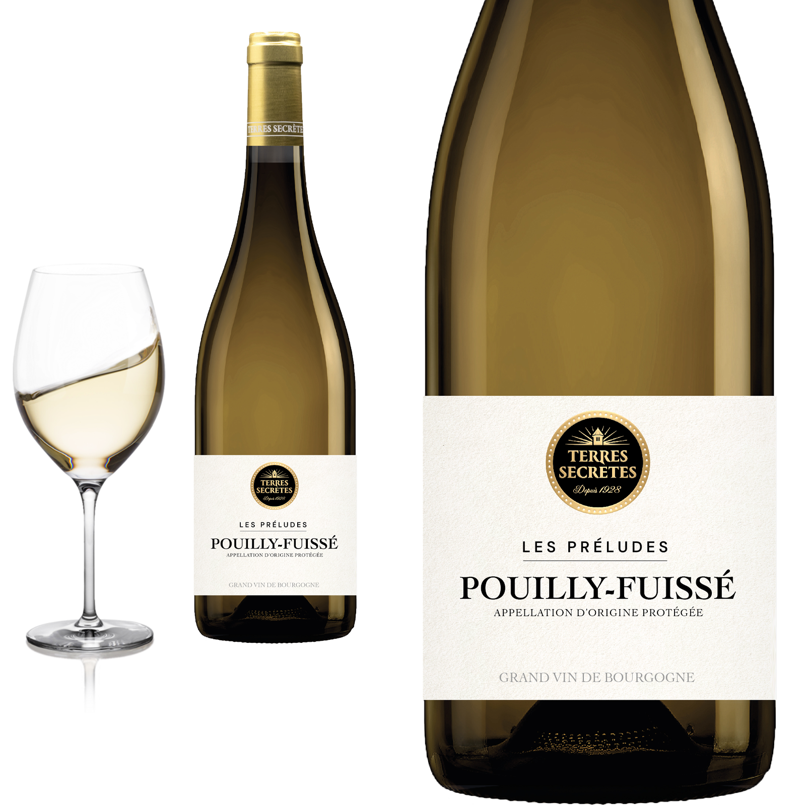2023 Pouilly Fuissé LES PRELUDES Chardonnay  von Vignerons Terres Secretes - Weißwein