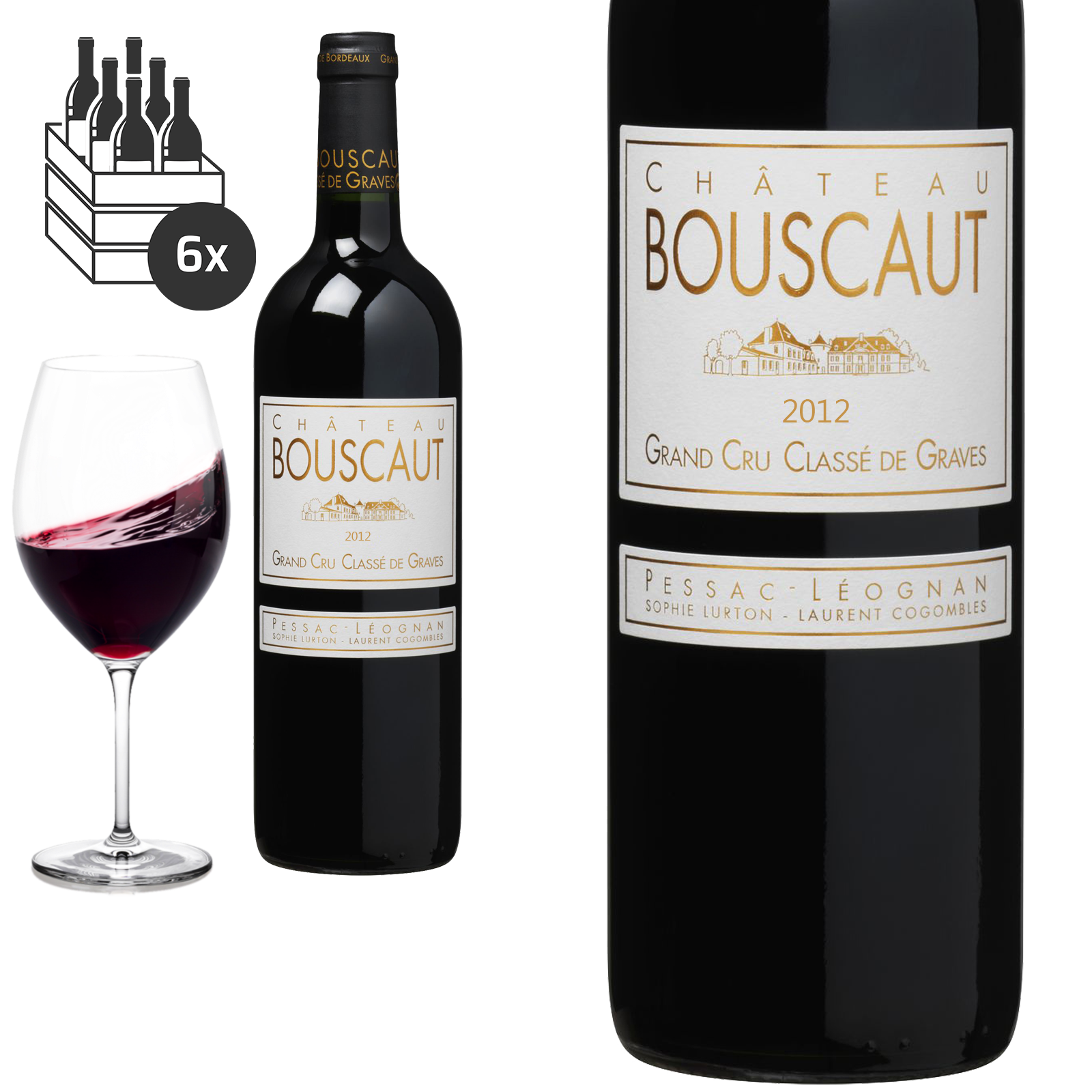 2012 Château Bouscaut Pessac-Léognan Grand Cru Classé de Graves - Rotwein