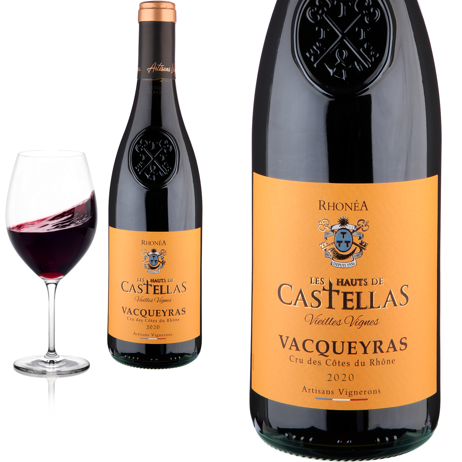 2020 Vacqueyras Haut Castellas von Vignerons de Caractère Vacqueyras - Rotwein