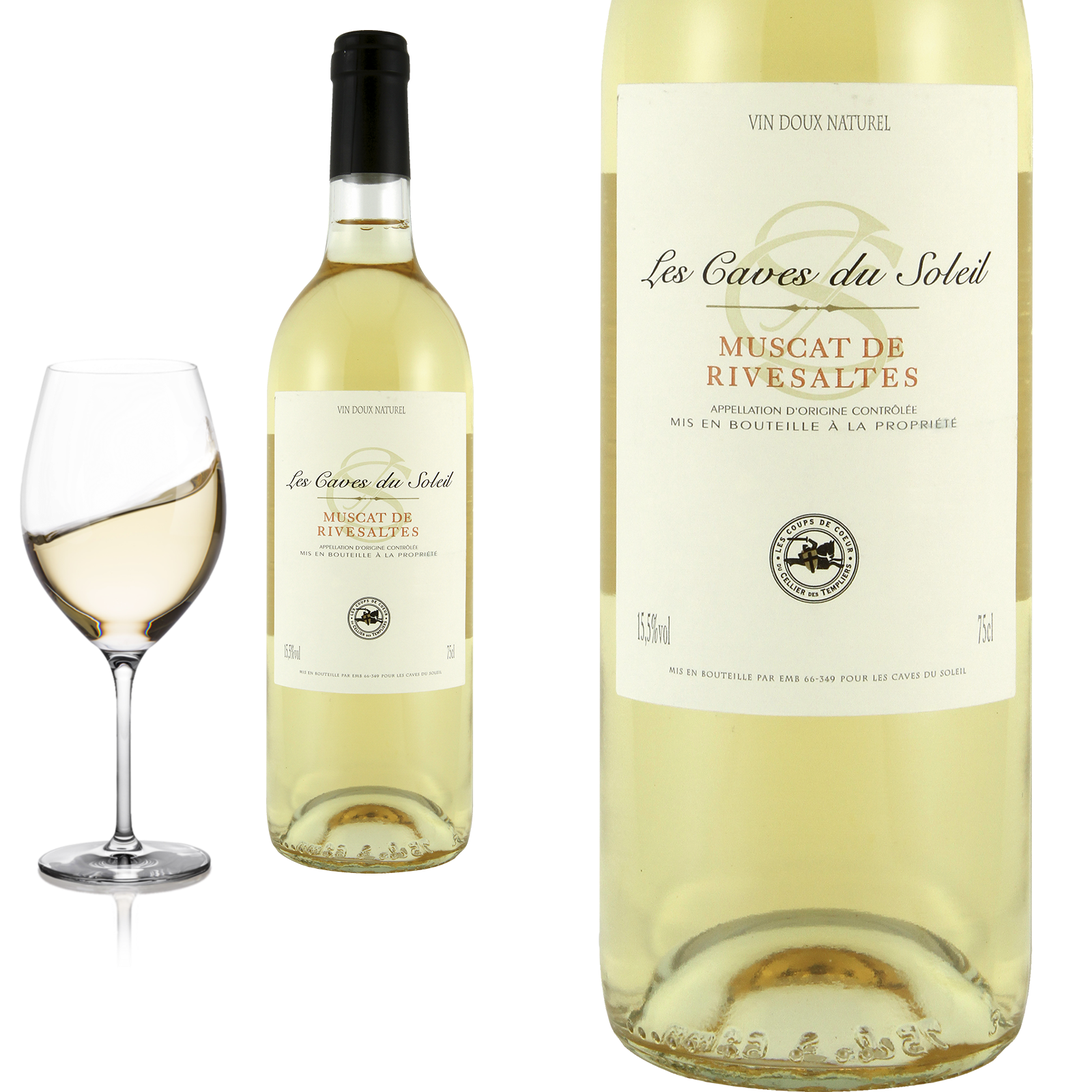Muscat de Rivesaltes Les Caves du Soleil von Terres des Templiers - Weißwein