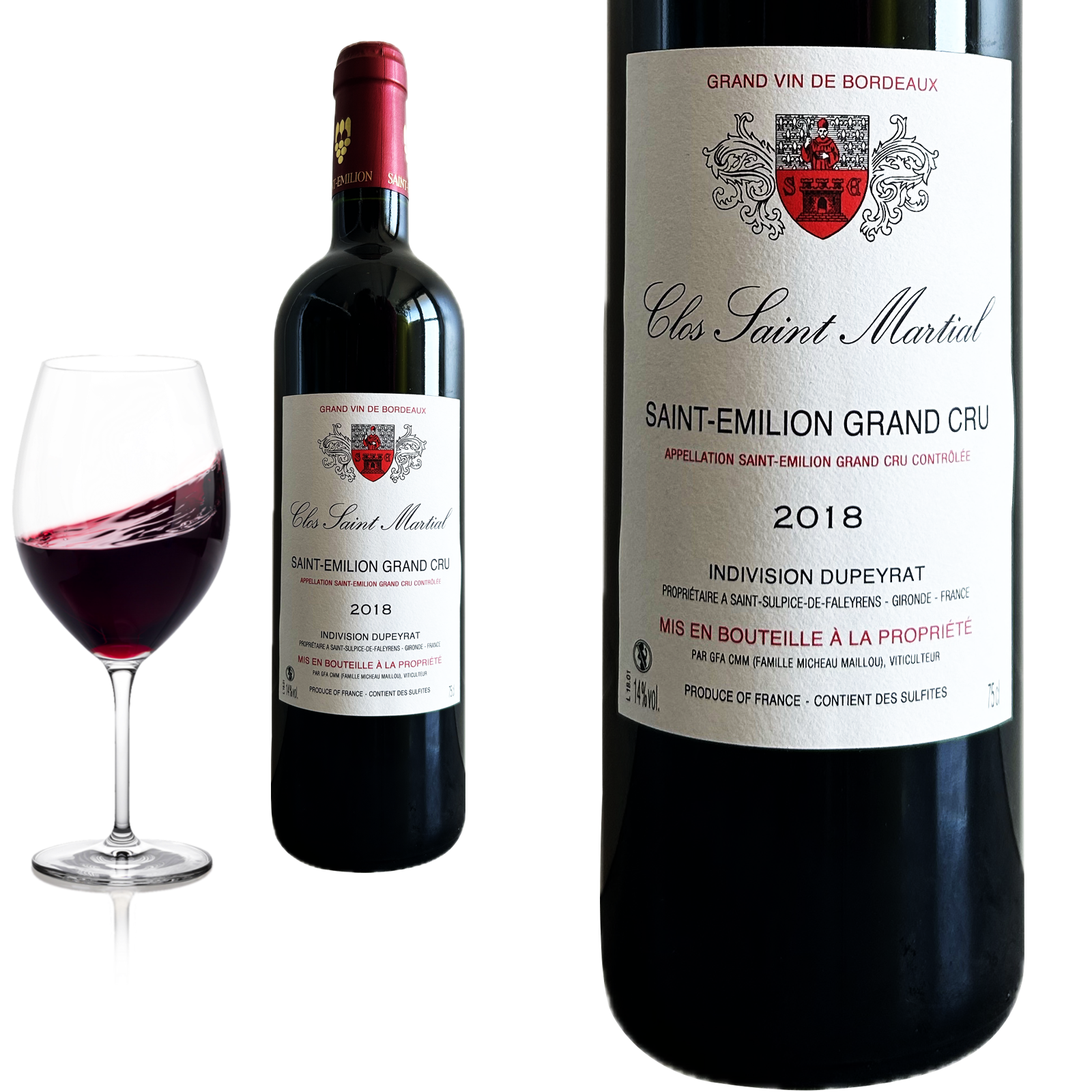 2018 Saint Emilion Grand Cru CLOS SAINT MARTIAL- Rotwein