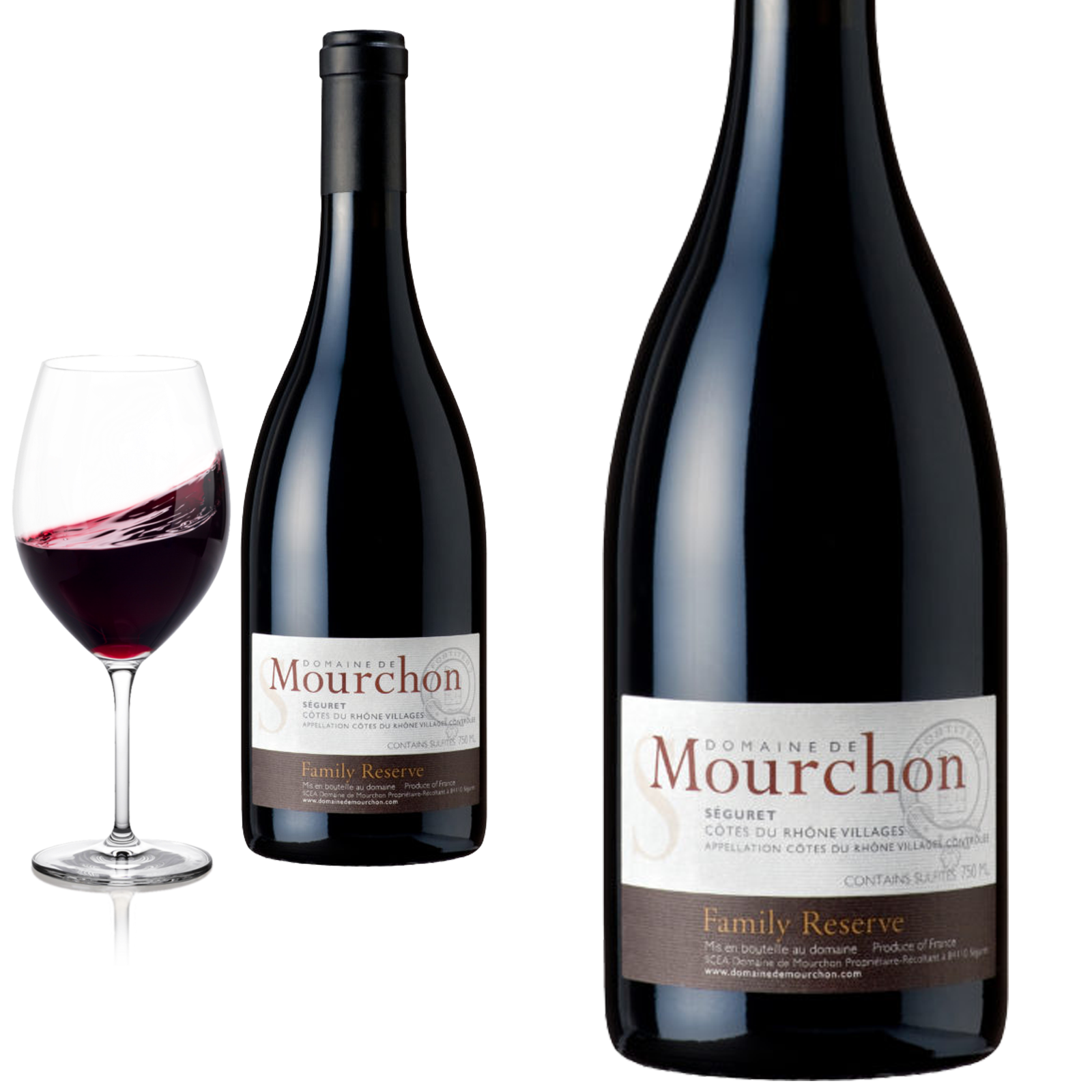 2014 Seguret Côtes du Rhône Villages FAMILY RÉSERVE Syrah von Domaine de Mourchon  - Rotwein
