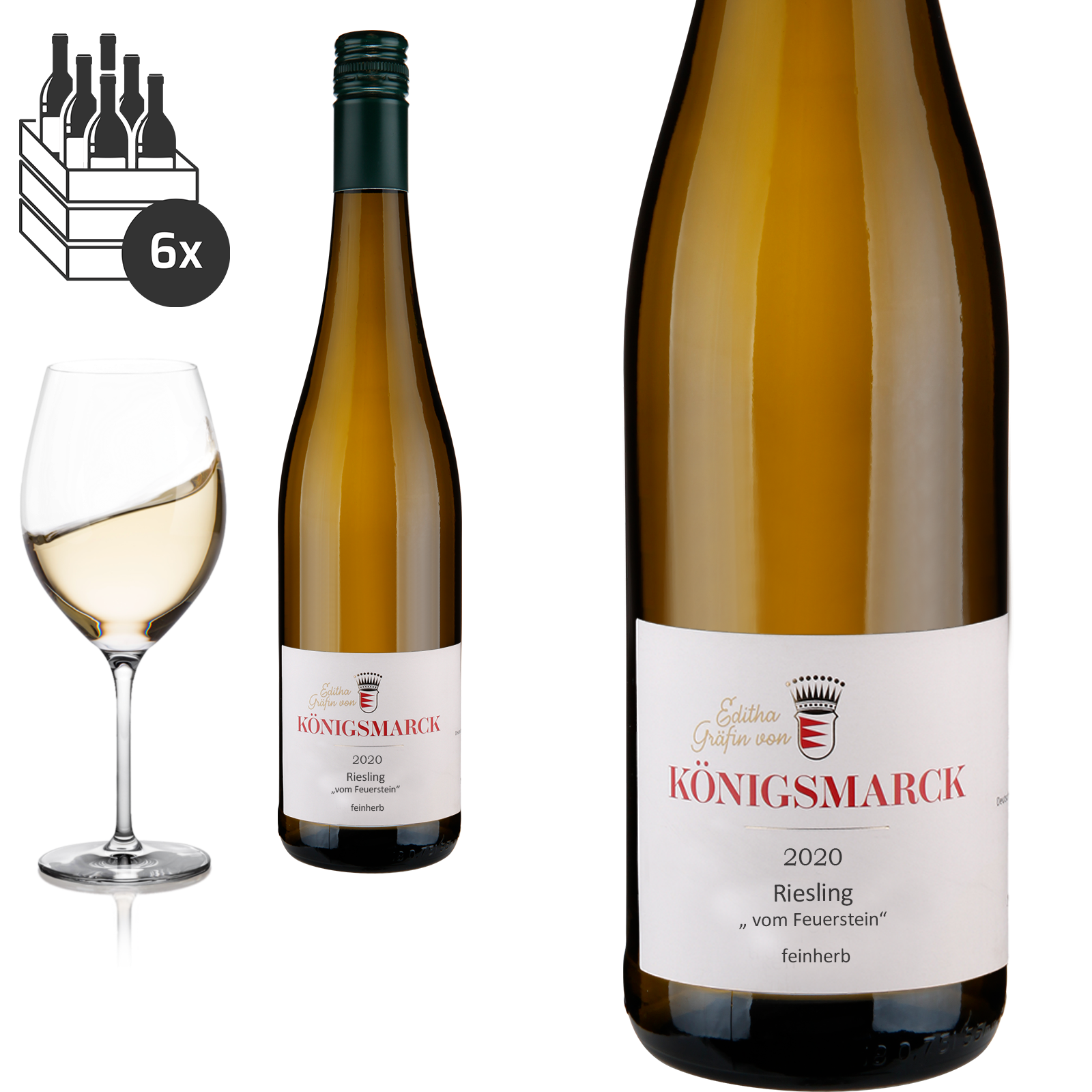 2022 Riesling Hochgewächs feinherb von Editha Gräfin von Königsmarck - Weißwein