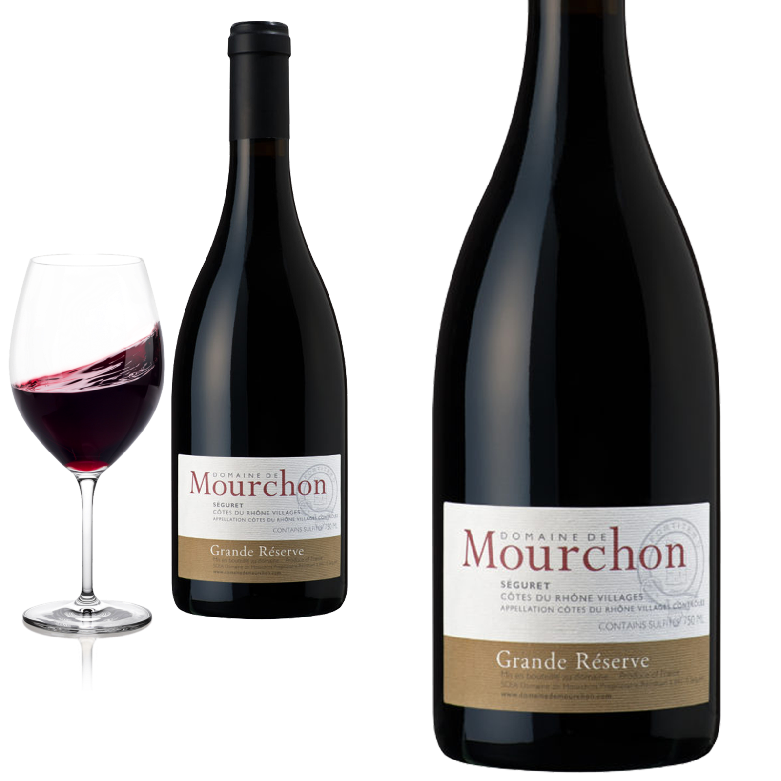 2014 Seguret Côtes du Rhône Villages GRANDE RÈSERVE von Domaine de Mourchon  - Rotwein