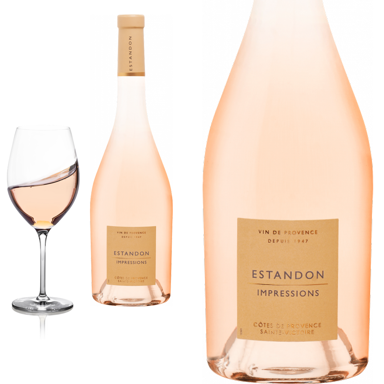 2023 Impression Rosé Cotes de Provence Sainte Victoire von Estandon - Roséwein