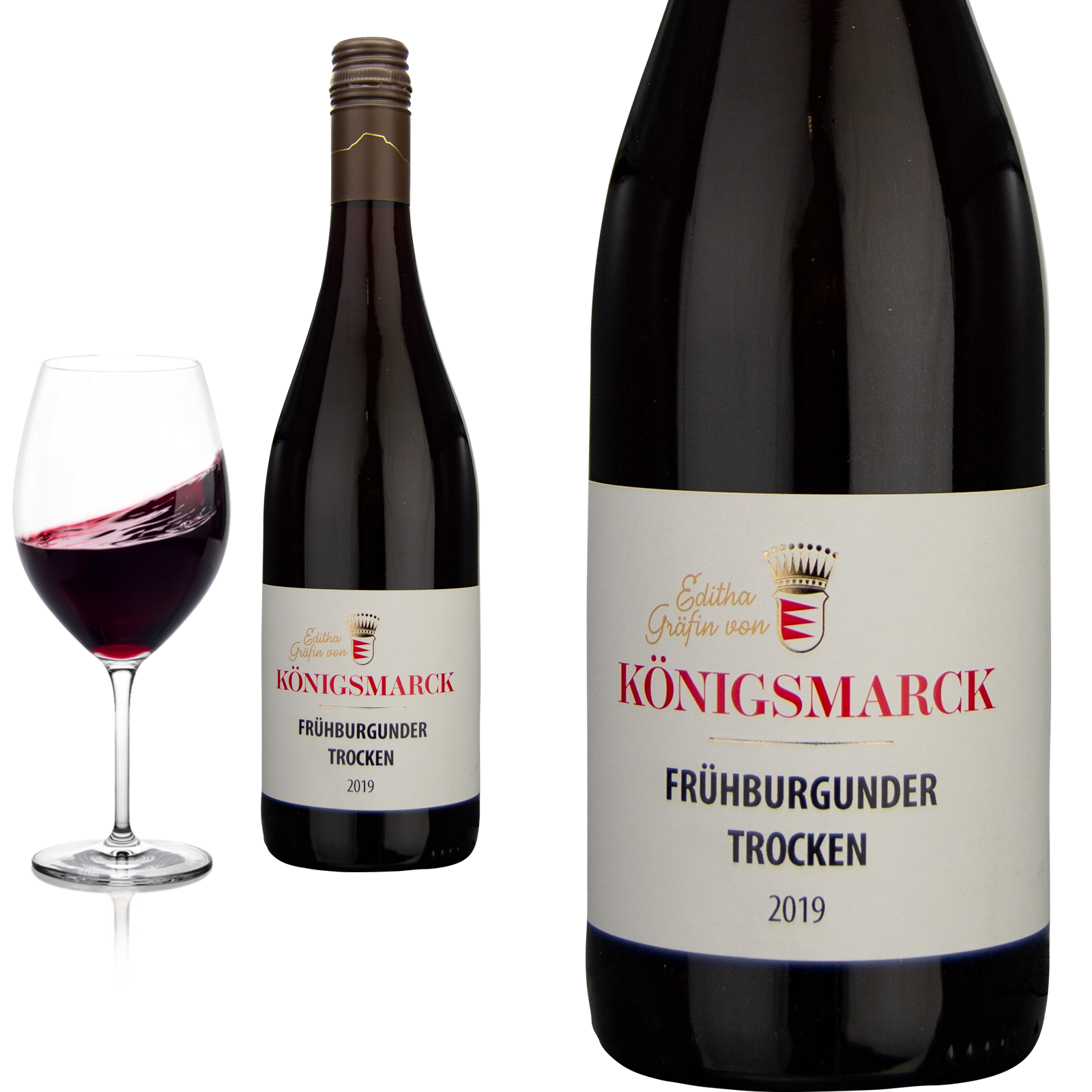 2022 Frühburgunder trocken Pfalz von Editha Gräfin von Königsmarck - Rotwein
