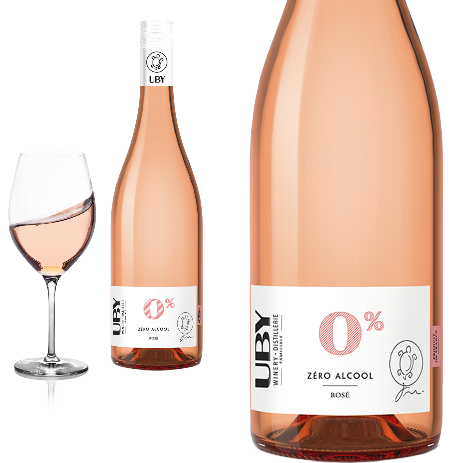 0 % Uby  Rosé ZERO von Domaine d'Uby - Rosé