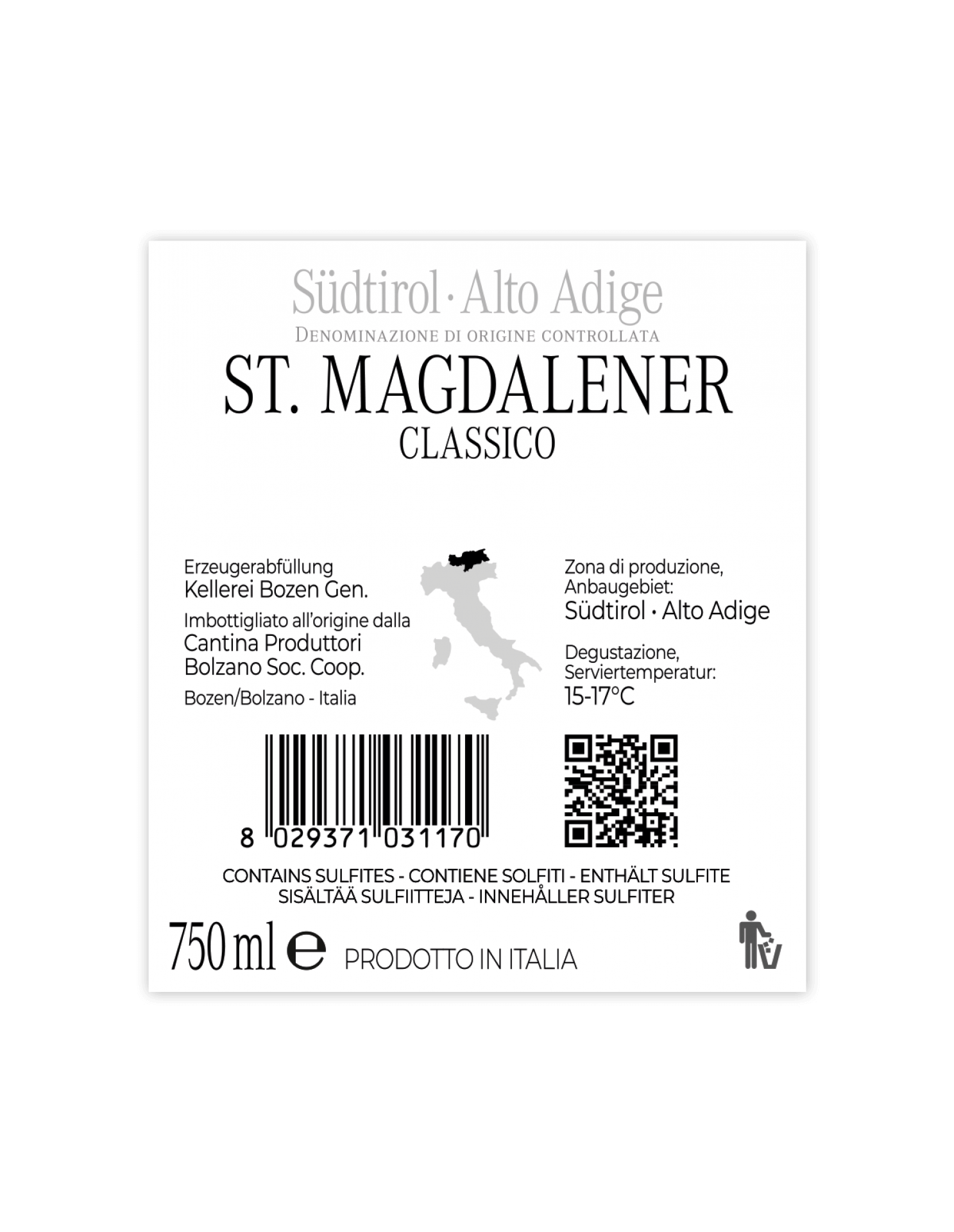 2024 Sankt Magdalener Classico Südtirol von Kellerei Bozen/Gries -  Rotwein