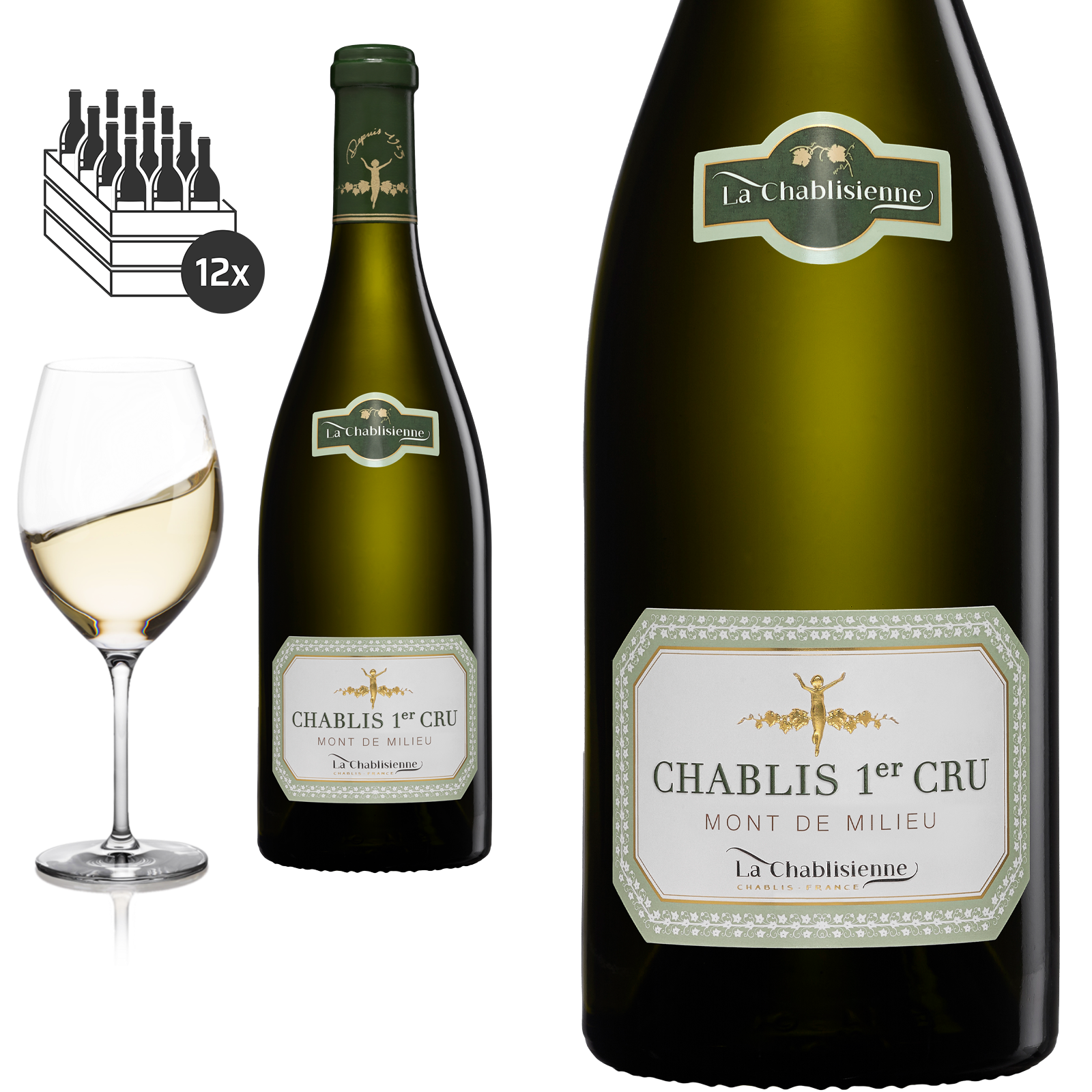 2022 Chablis 1er MONT DE MILIEU von La Chablisienne  - Weißwein