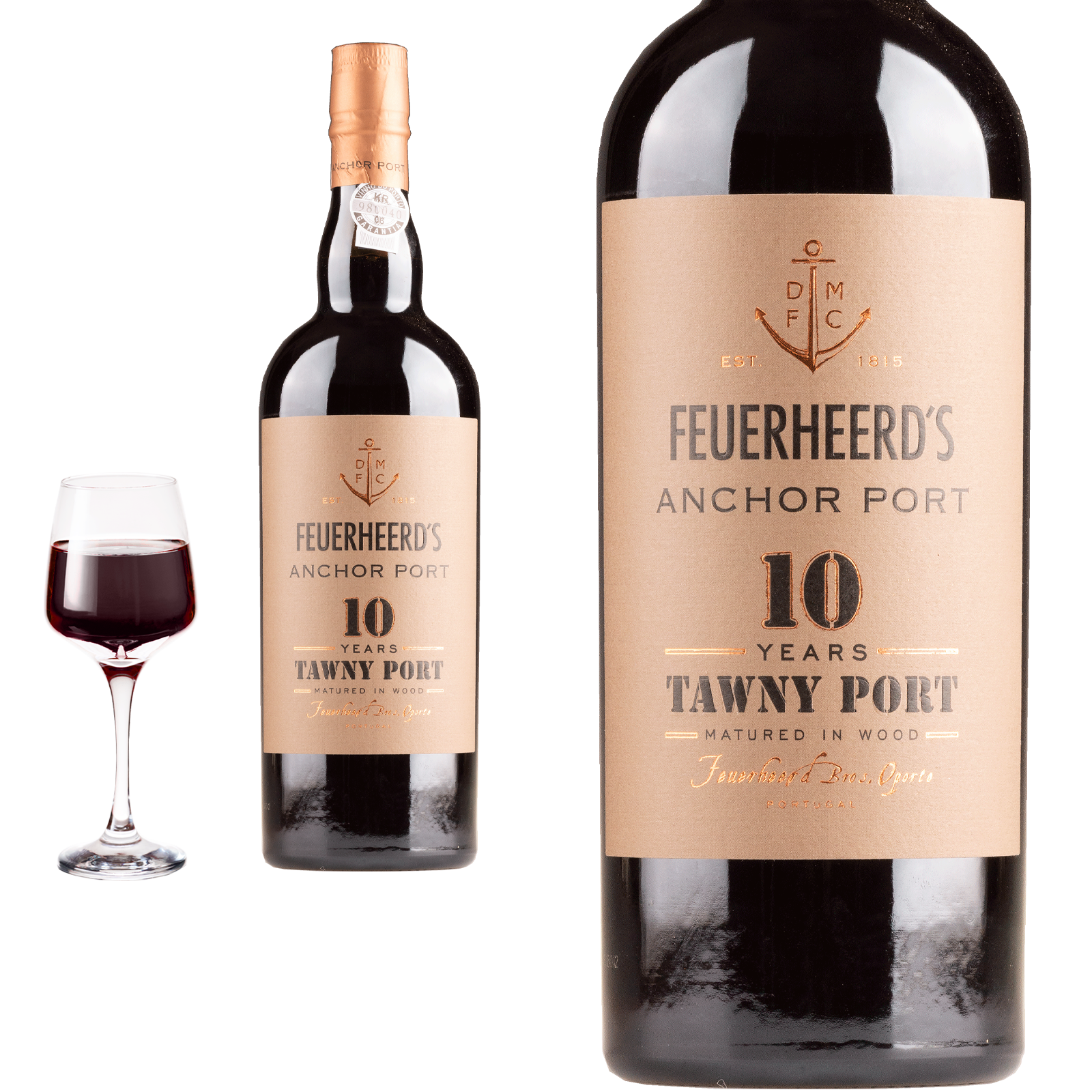 Fine 10 YEARS TAWNY  Port FEUERHEERD´S ANCHOR von Barao de Vilar -  Portwein
